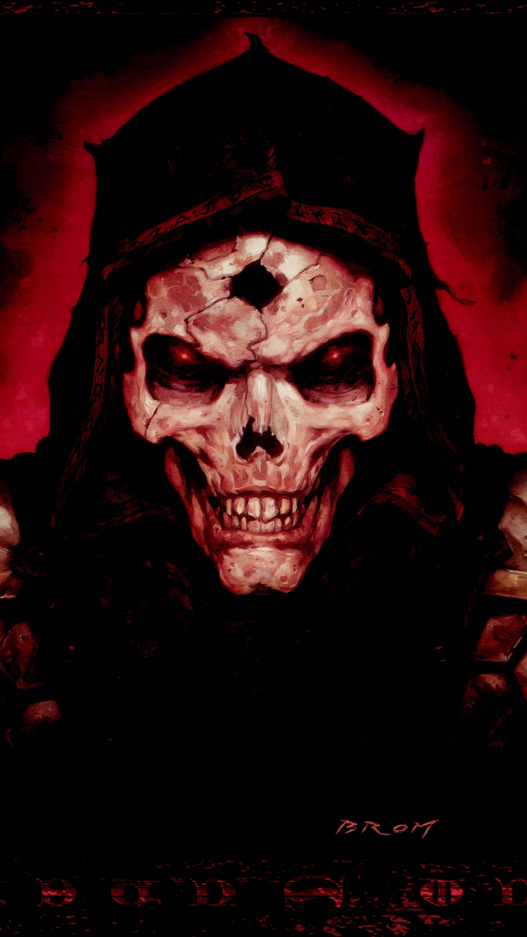 Download mobile wallpaper Dark, Skull for free.