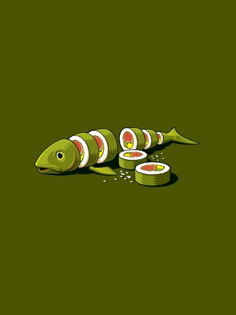 Download mobile wallpaper Food, Sushi, Humor for free.