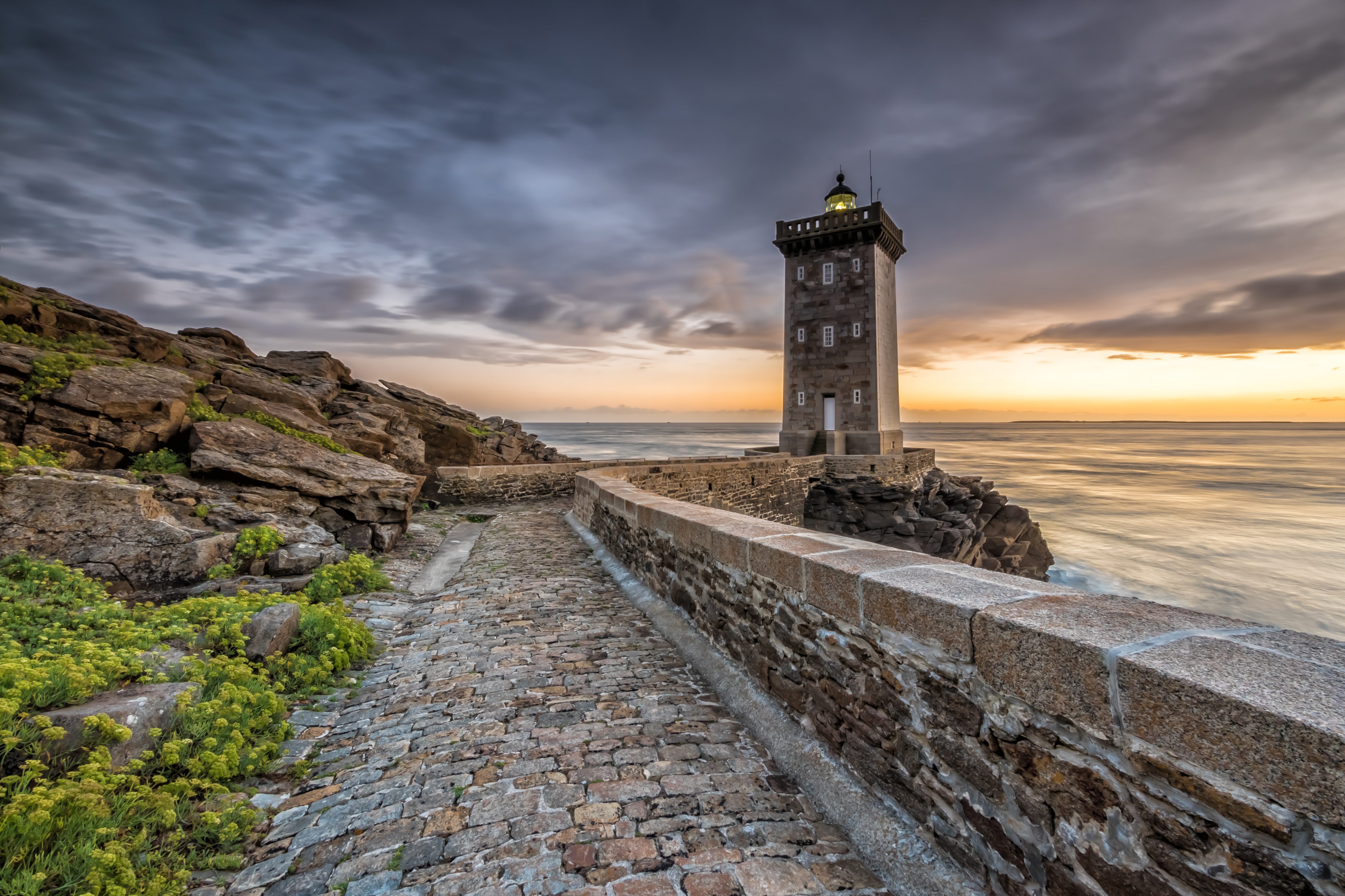 Baixe gratuitamente a imagem Horizonte, Costa, Caminho, Oceano, Construção, Farol, Nuvem, Feito Pelo Homem na área de trabalho do seu PC