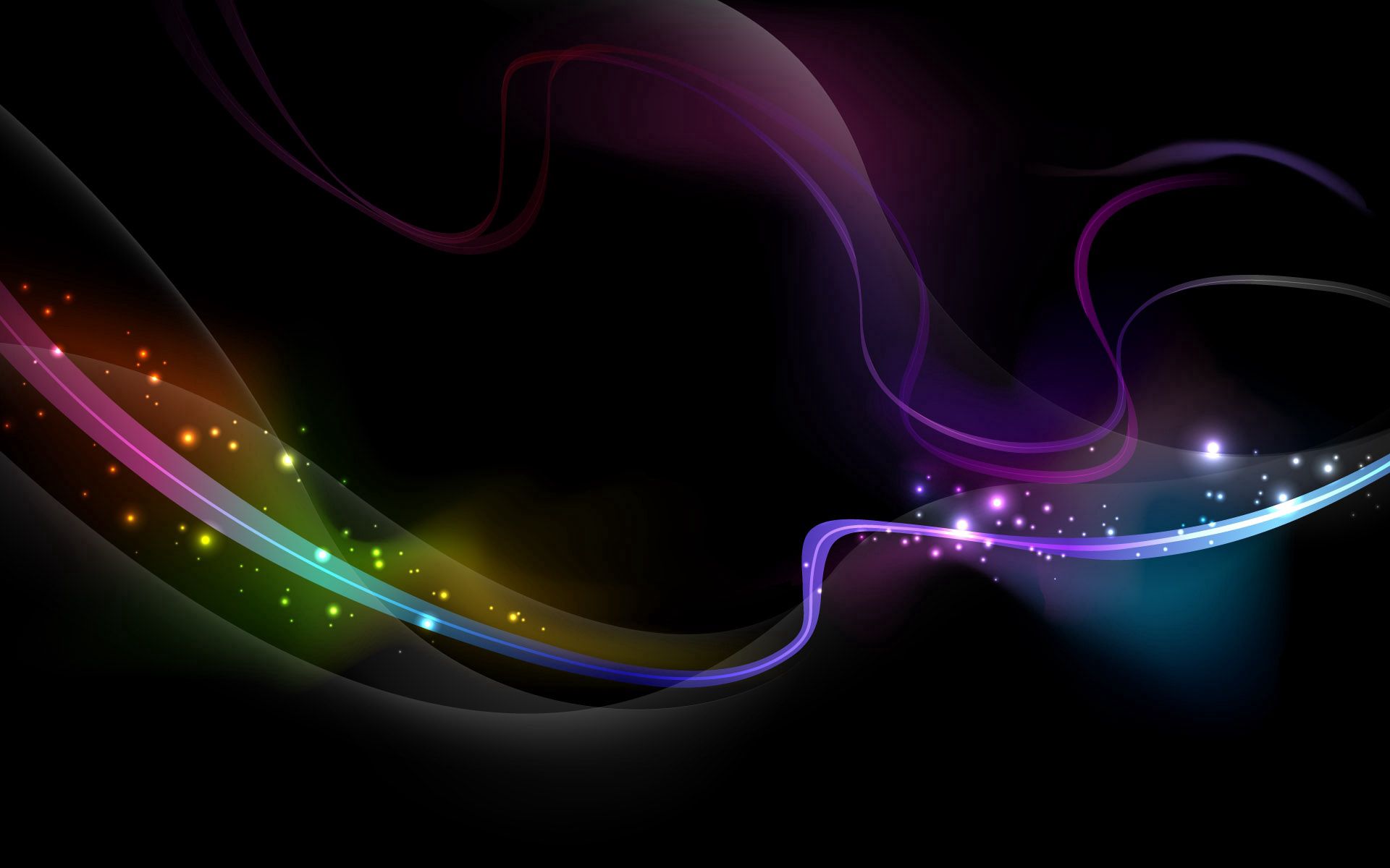 Download mobile wallpaper Wave, Brilliance, Smoke, Shine, Iridescent, Abstract, Rainbow for free.
