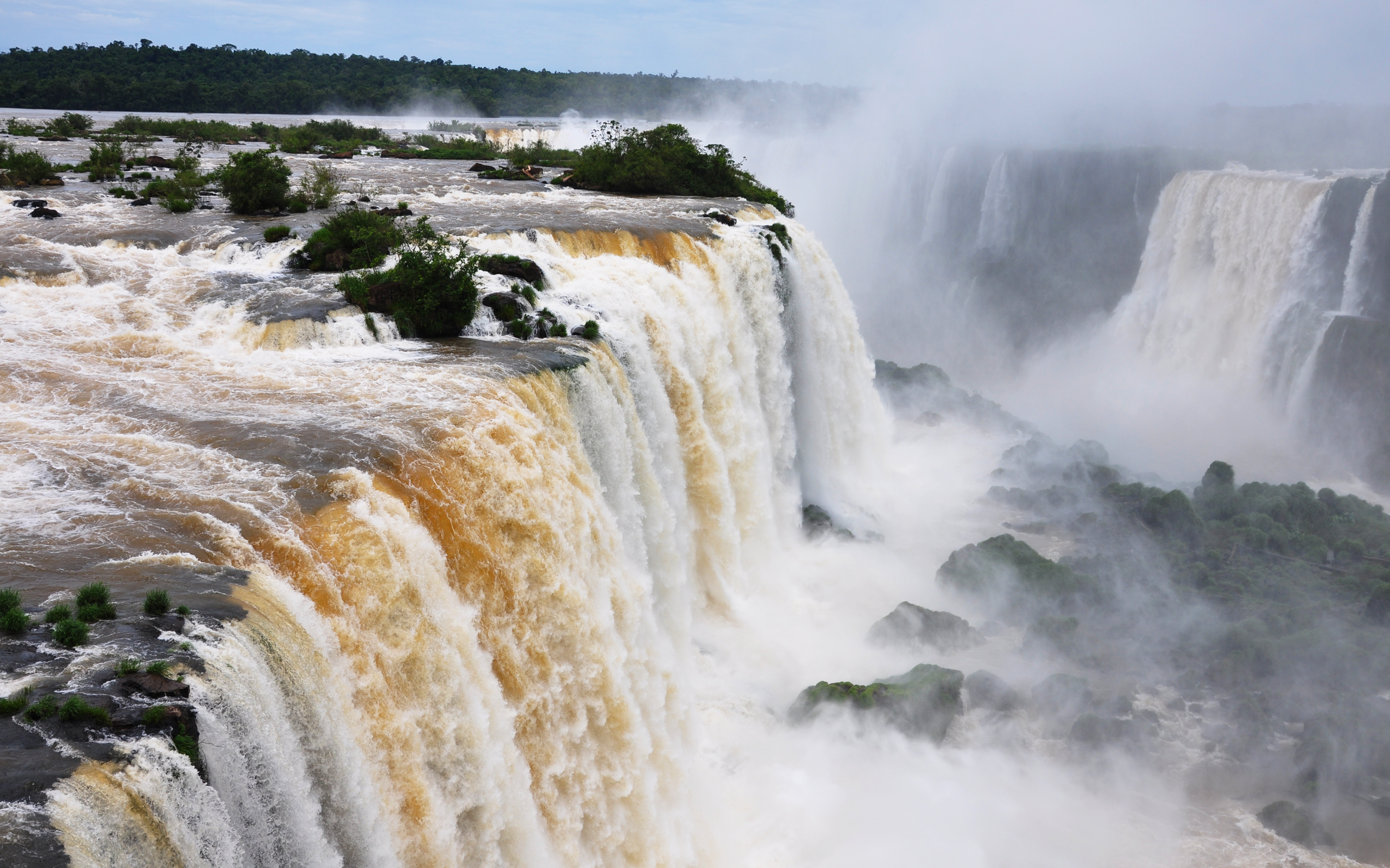 waterfalls, landscape, rivers, gray download HD wallpaper