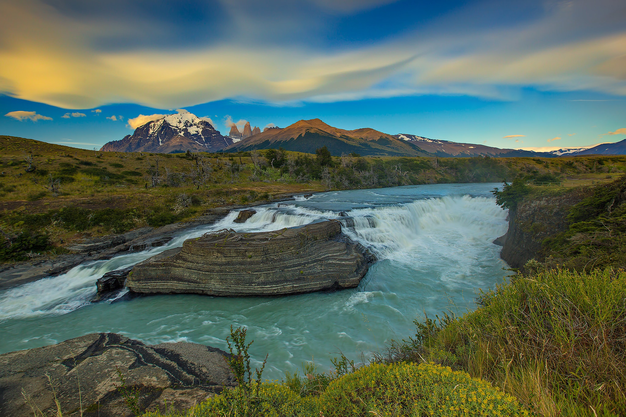 earth, river, chile, mountain, patagonia