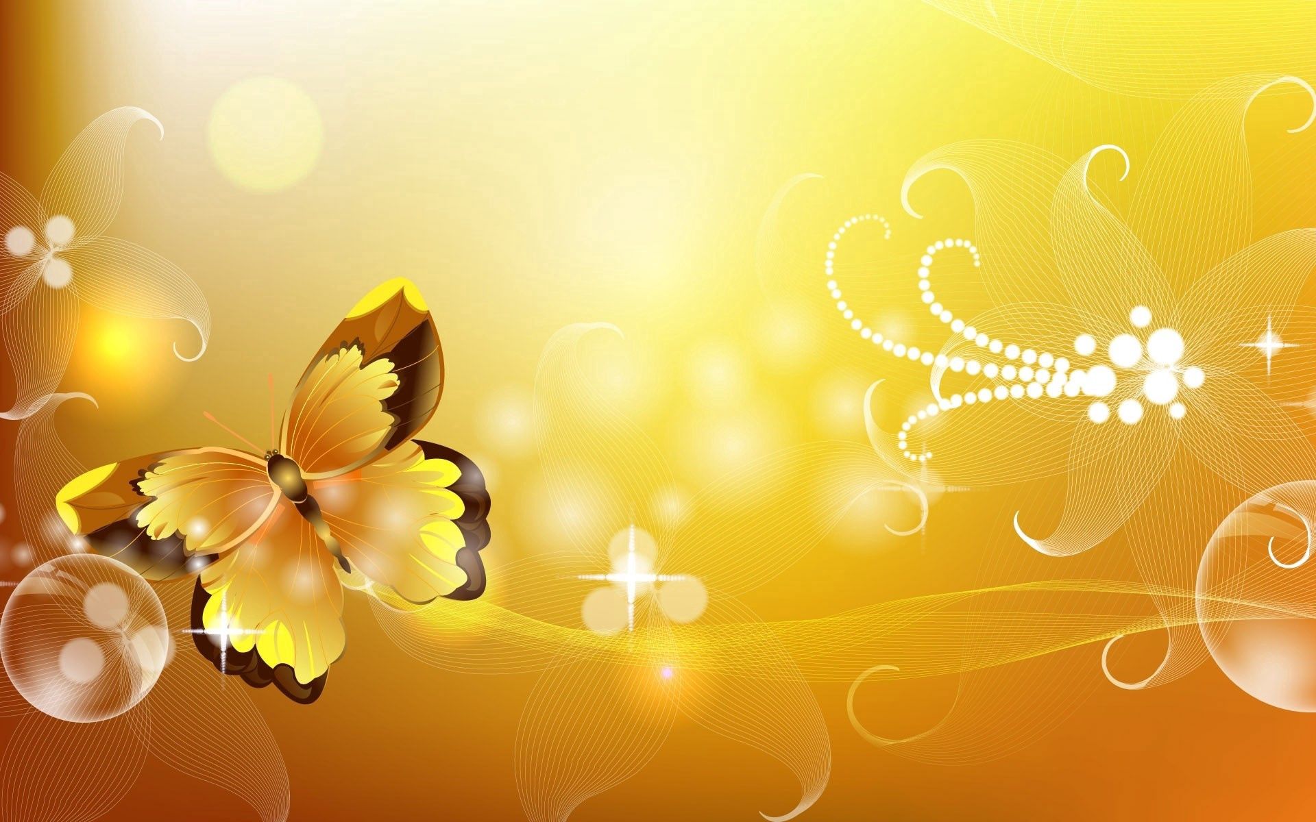 HD wallpaper butterfly, abstract, patterns, glare, shine, light, beams, rays, brilliance