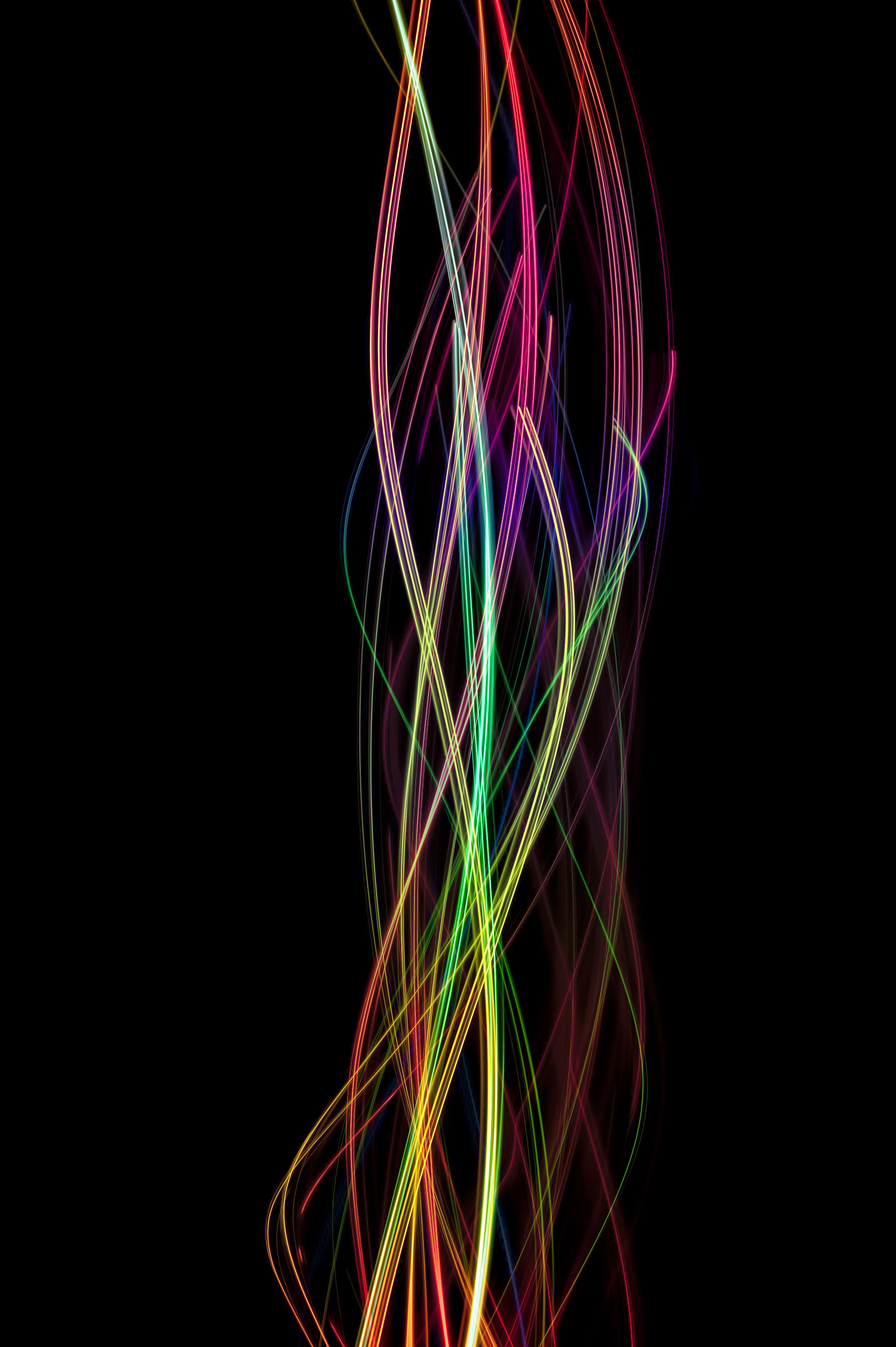 multicolored, involute, motley, abstract, lines, wavy, swirling