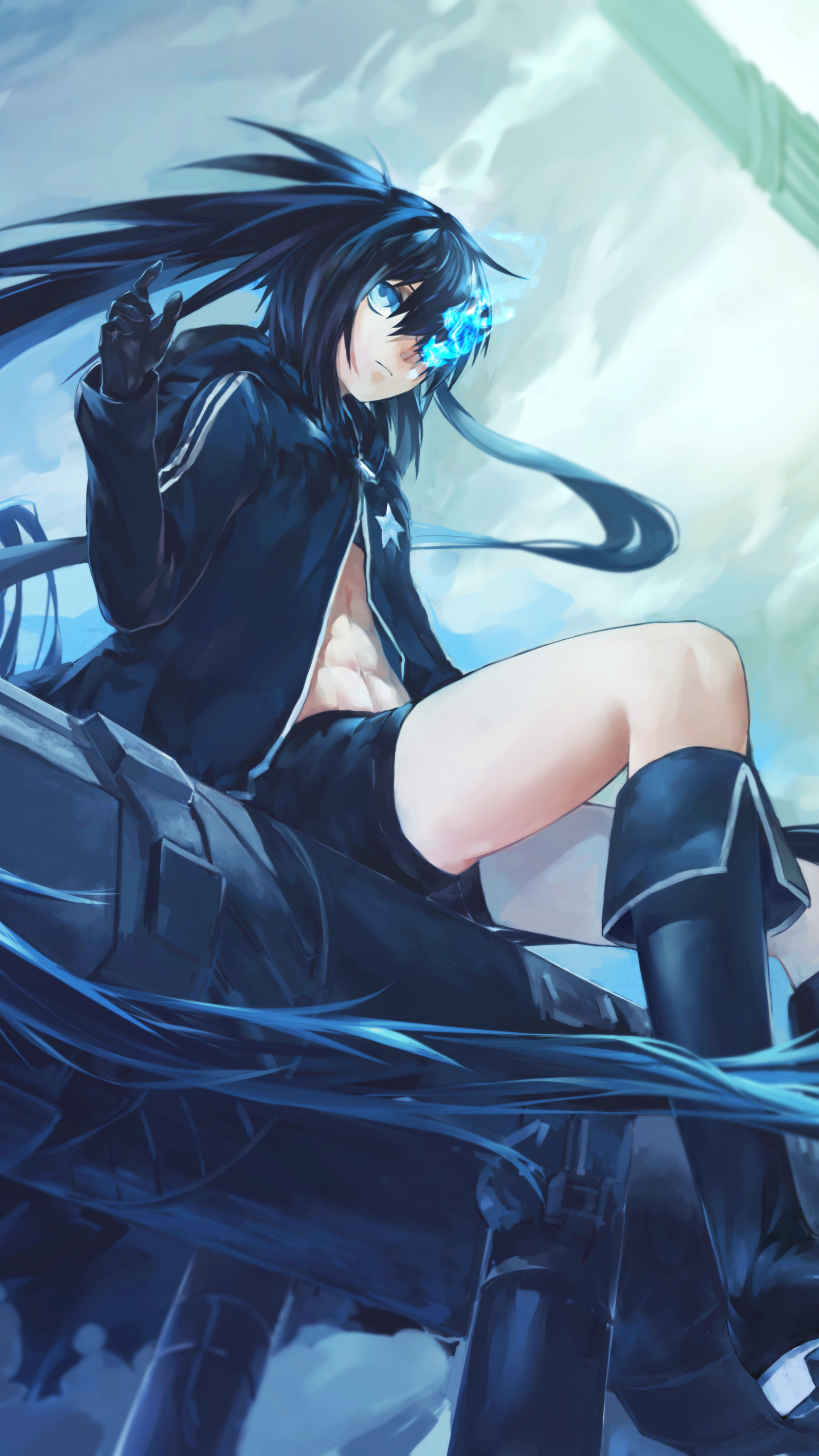 Download mobile wallpaper Anime, Black Rock Shooter for free.