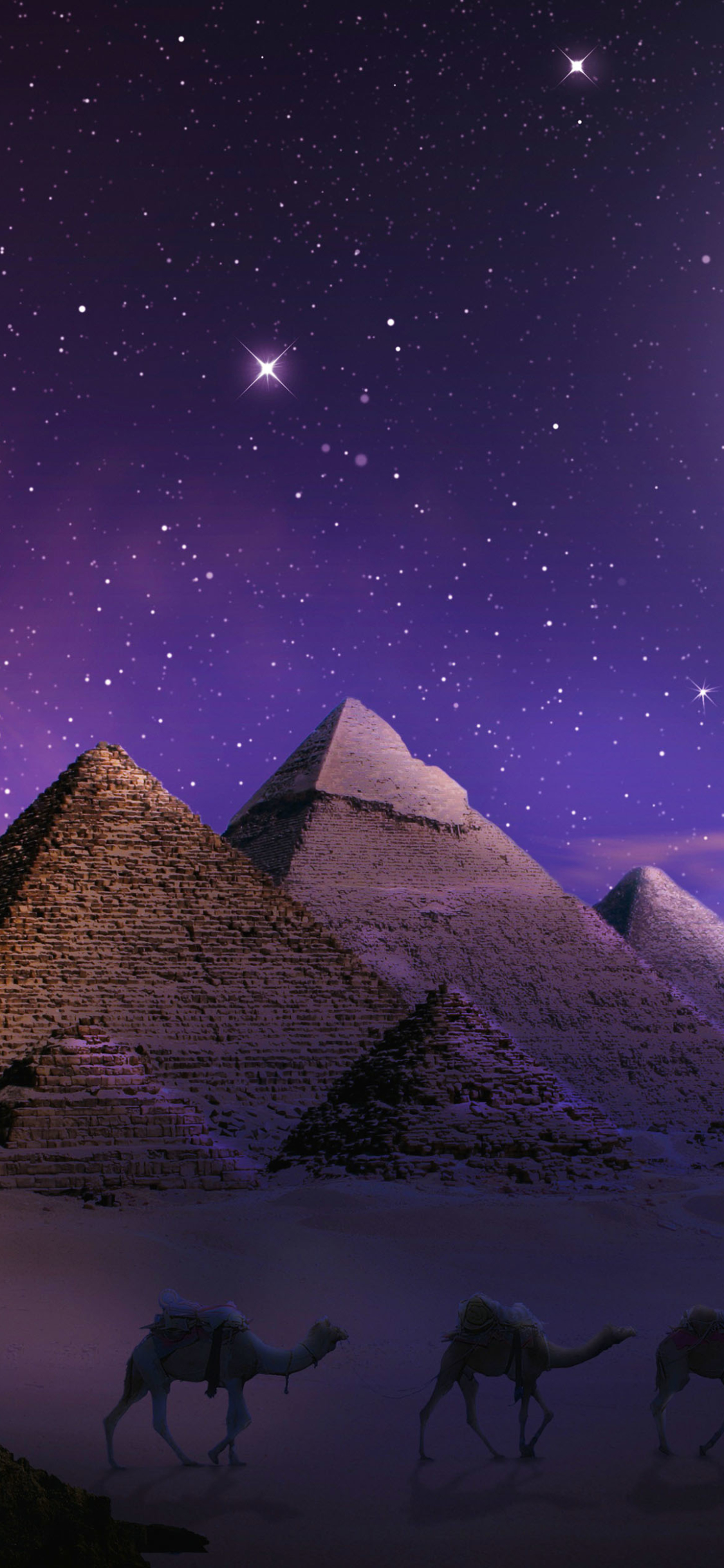 Download mobile wallpaper Egypt, Pyramid, Camel, Man Made for free.