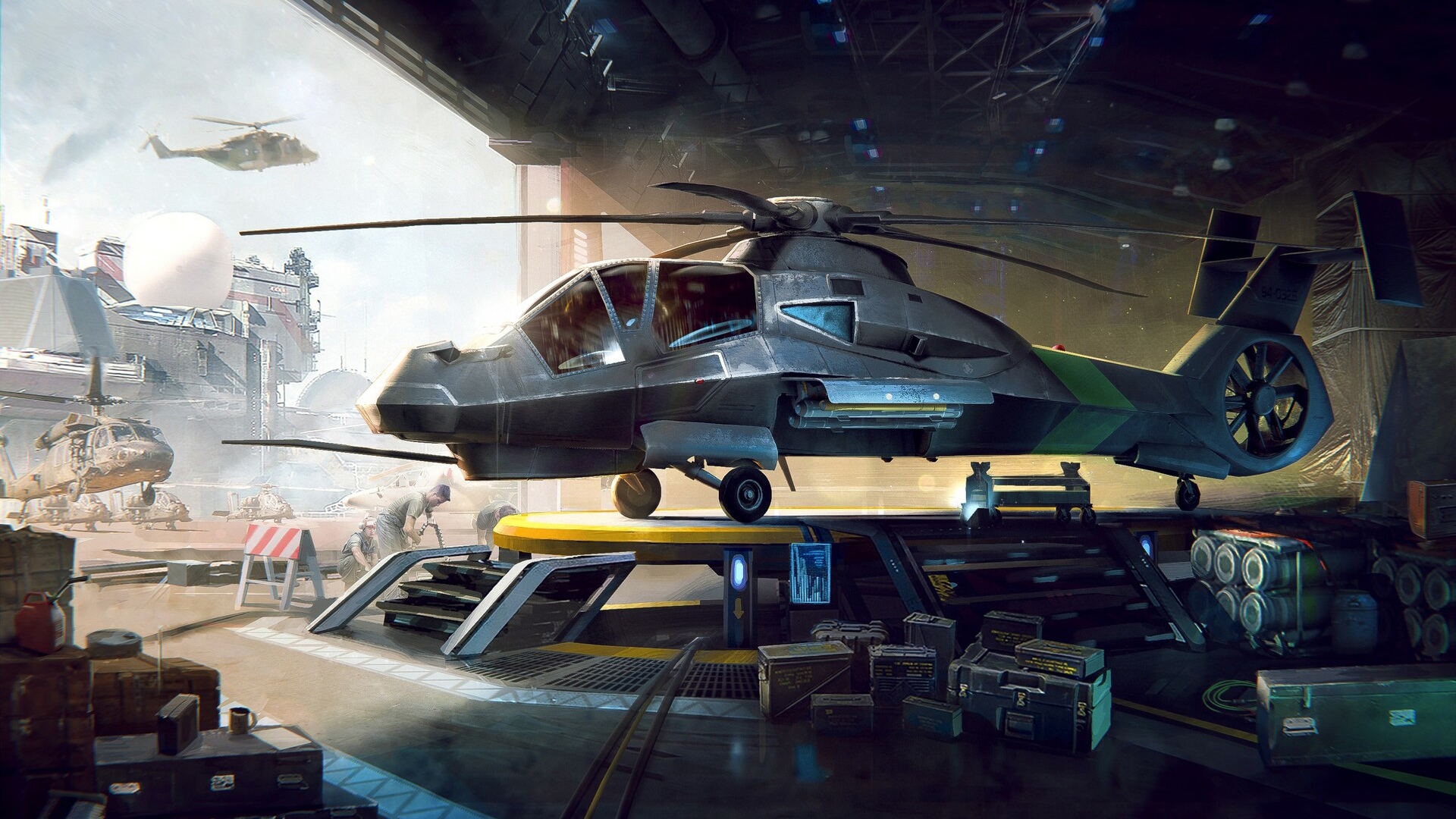 Download mobile wallpaper Sci Fi, Helicopter, Vehicle for free.