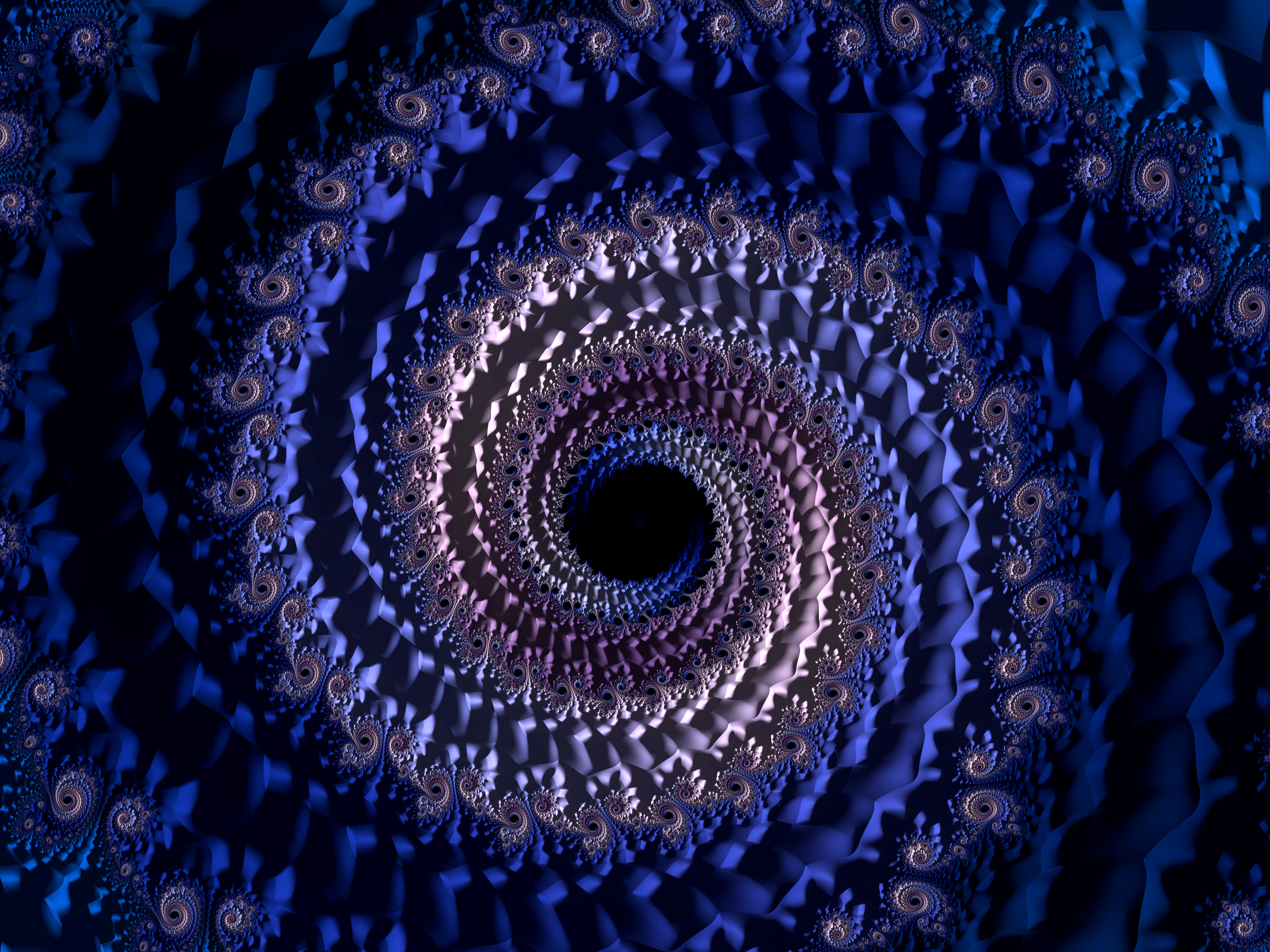 3d, abstract, fractal, funnel, swirling, involute Smartphone Background
