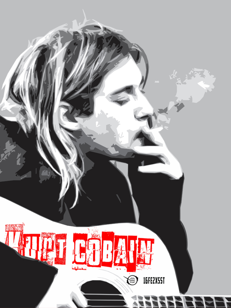 nirvana, music, kurt cobain, guitar, singer, anarchy, smoking