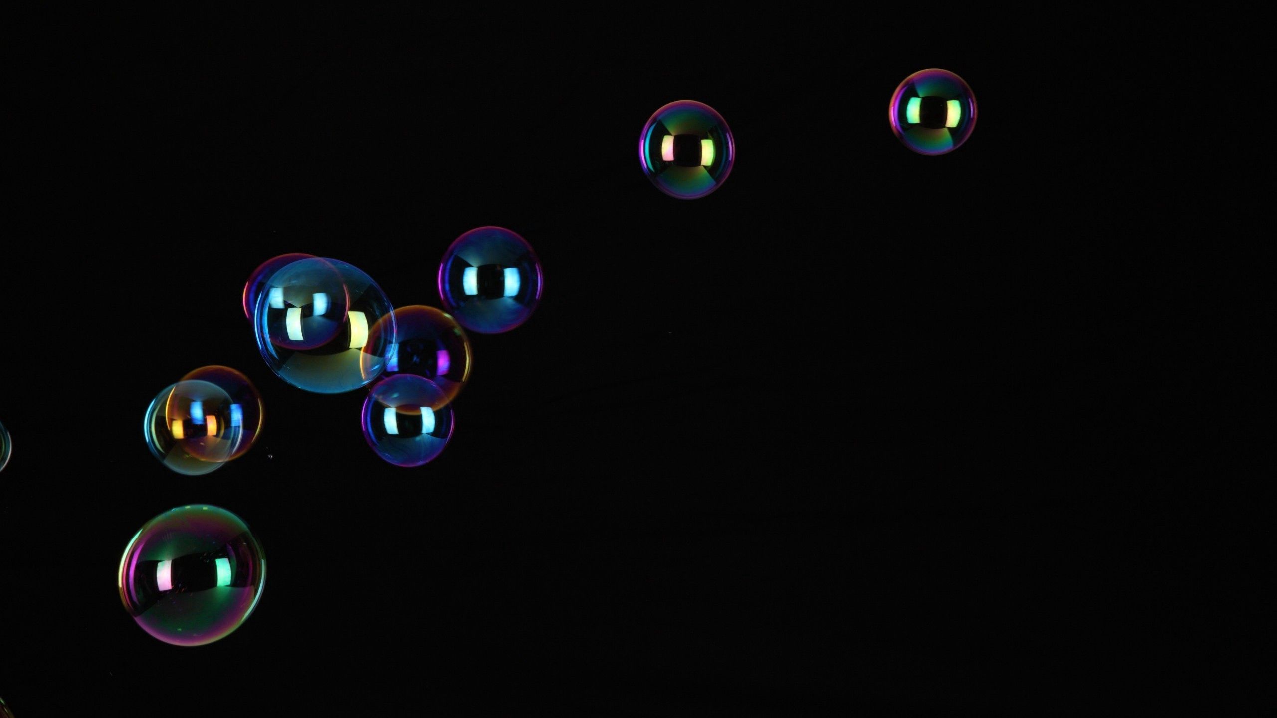 bubble, black, bubbles, dark, flight
