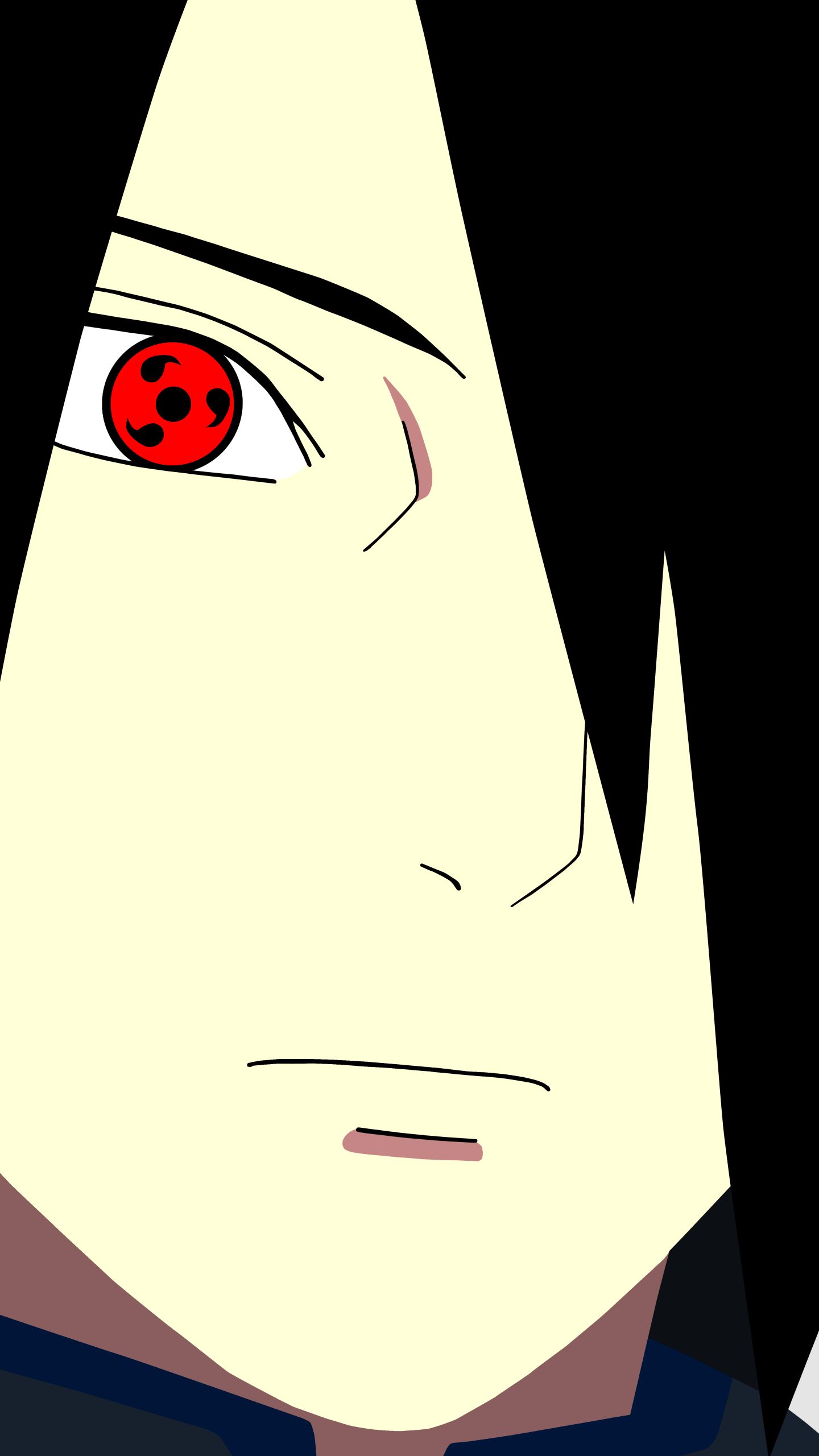 Download mobile wallpaper Anime, Naruto, Black Hair, Minimalist, Sasuke Uchiha, Sharingan (Naruto) for free.