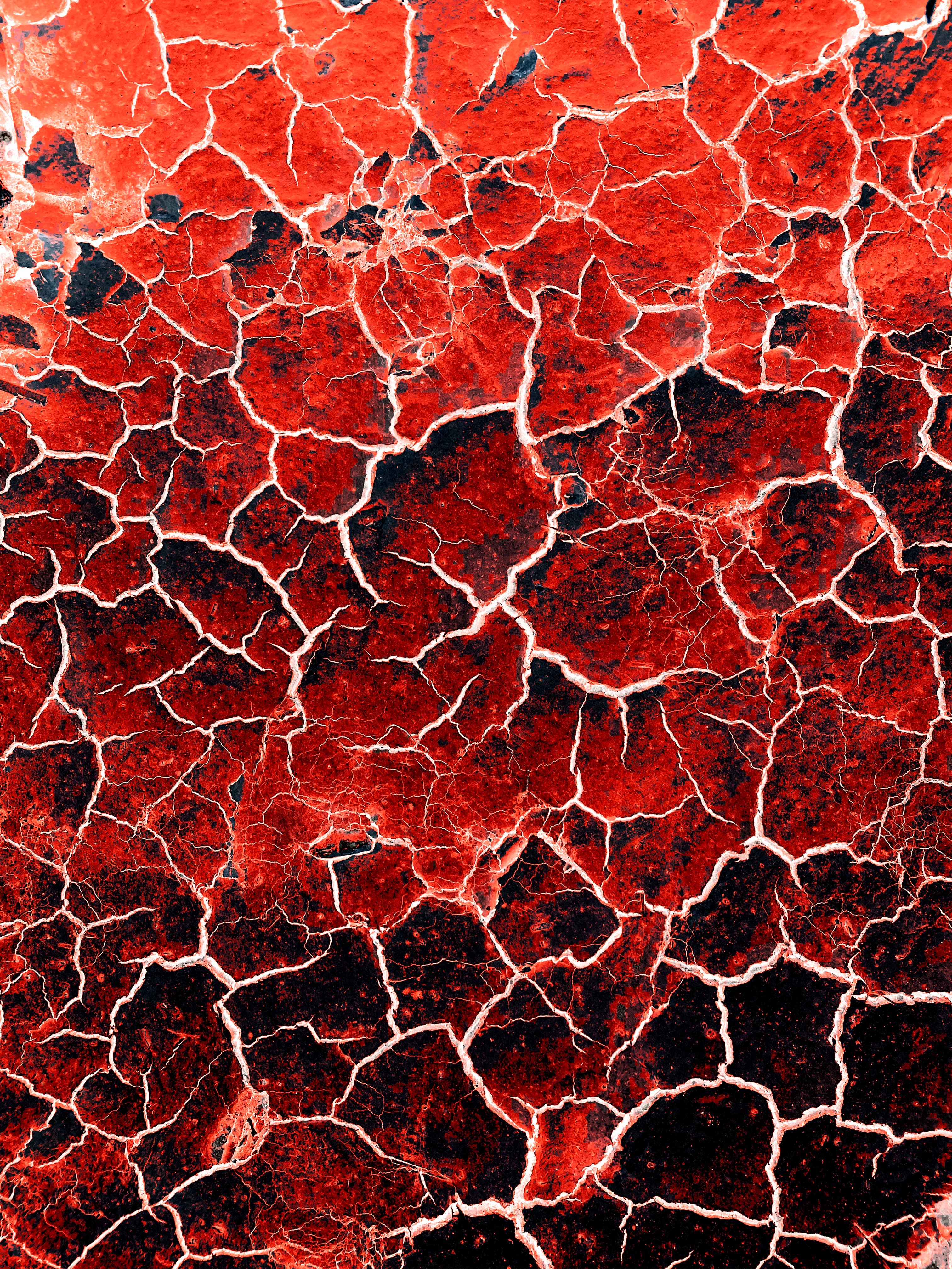red, textures, texture, surface, dry, cracks, crack 4K
