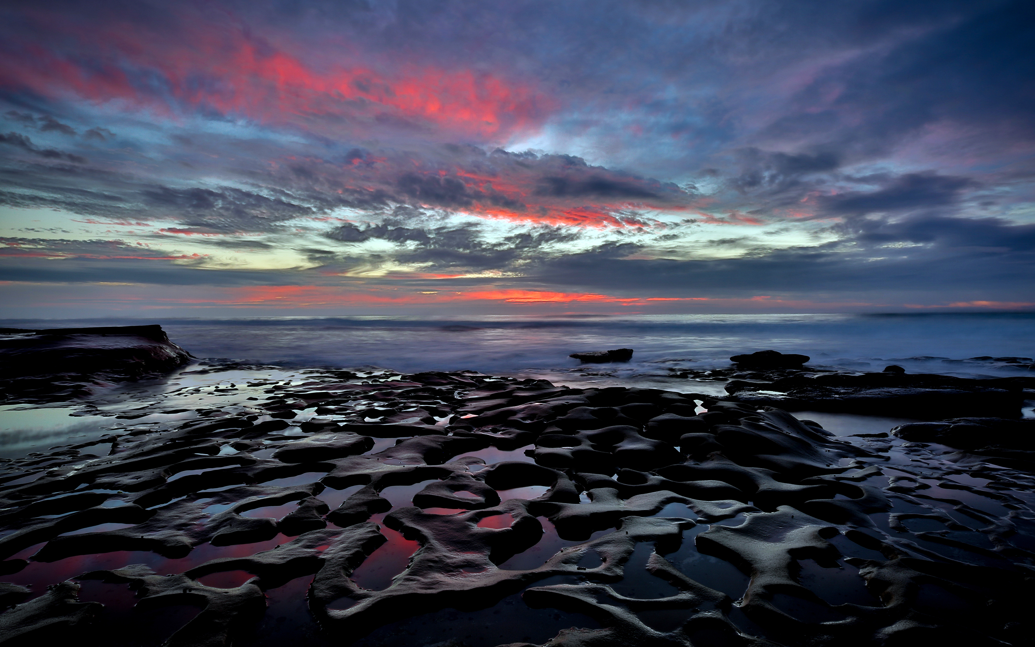Download mobile wallpaper Sunset, Sky, Sea, Beach, Horizon, Coast, Ocean, Earth, Cloud for free.