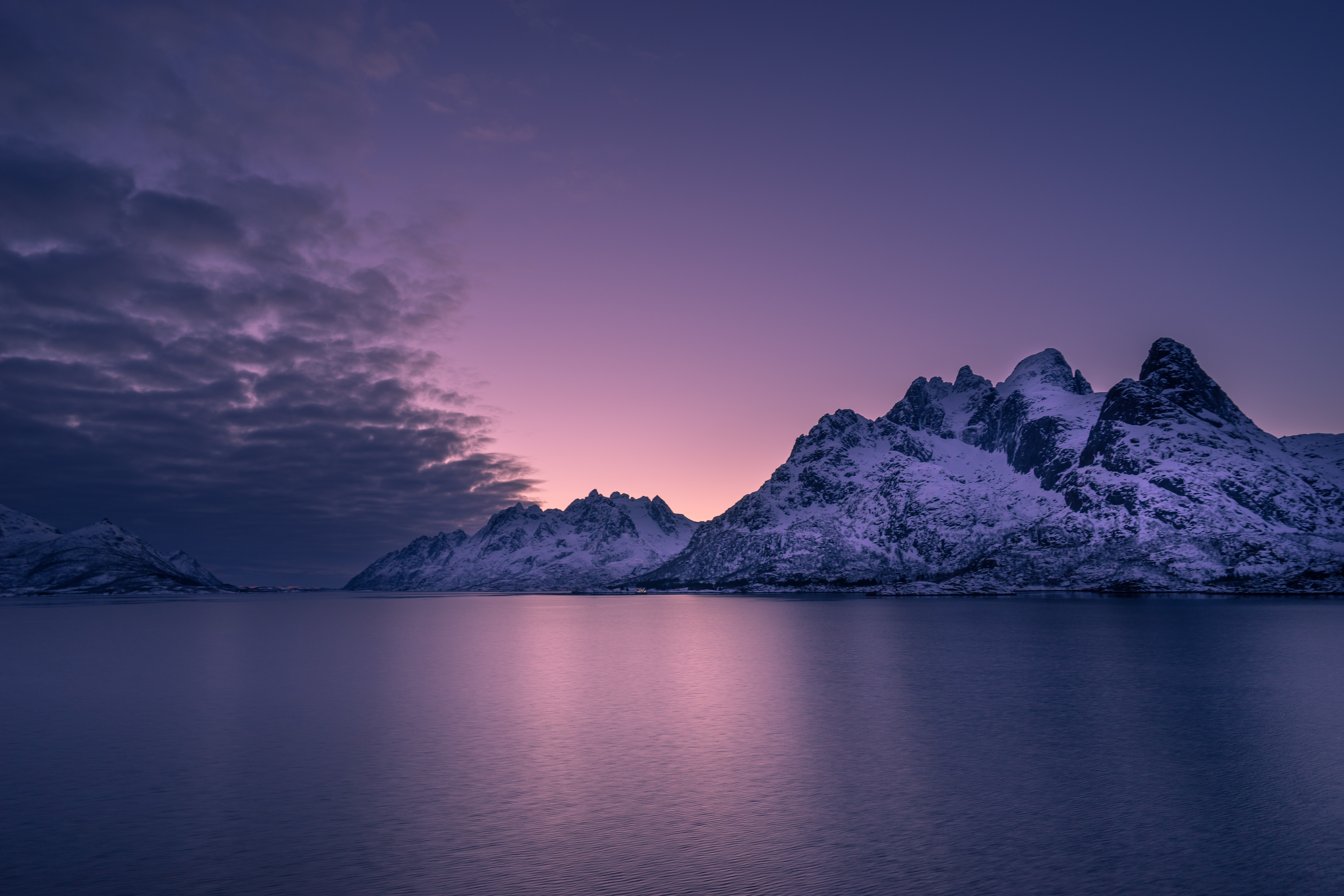 sunset, horizon, sea, nature, mountains, archipelago HD wallpaper