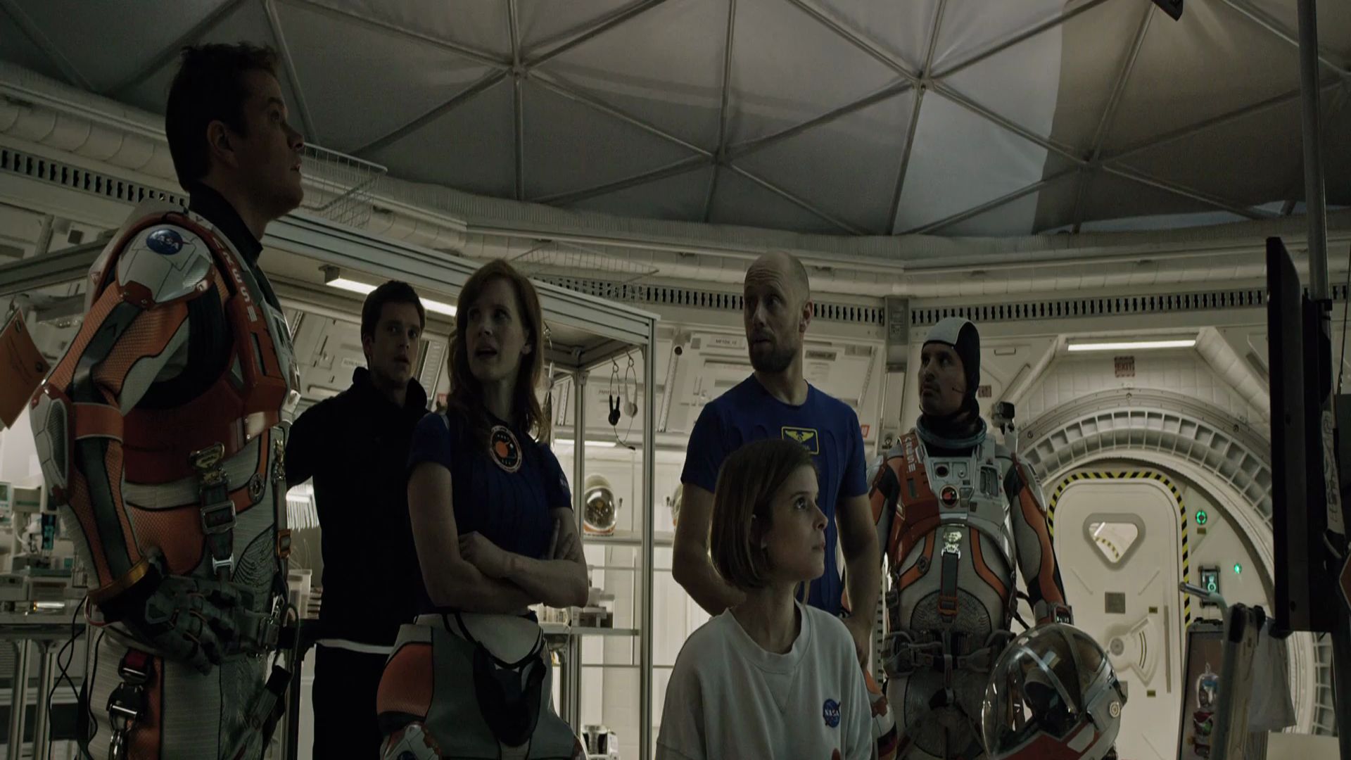 715304 скачать картинку кино, марсианин, космонавт, экипаж, мэтт дэймон, космический корабль - обои и заставки бесплатно