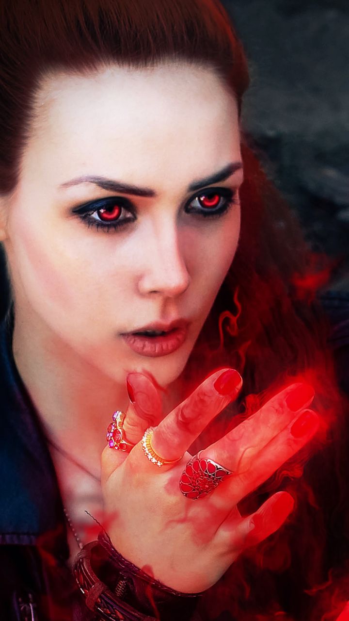 Download mobile wallpaper Women, Cosplay, Scarlet Witch for free.