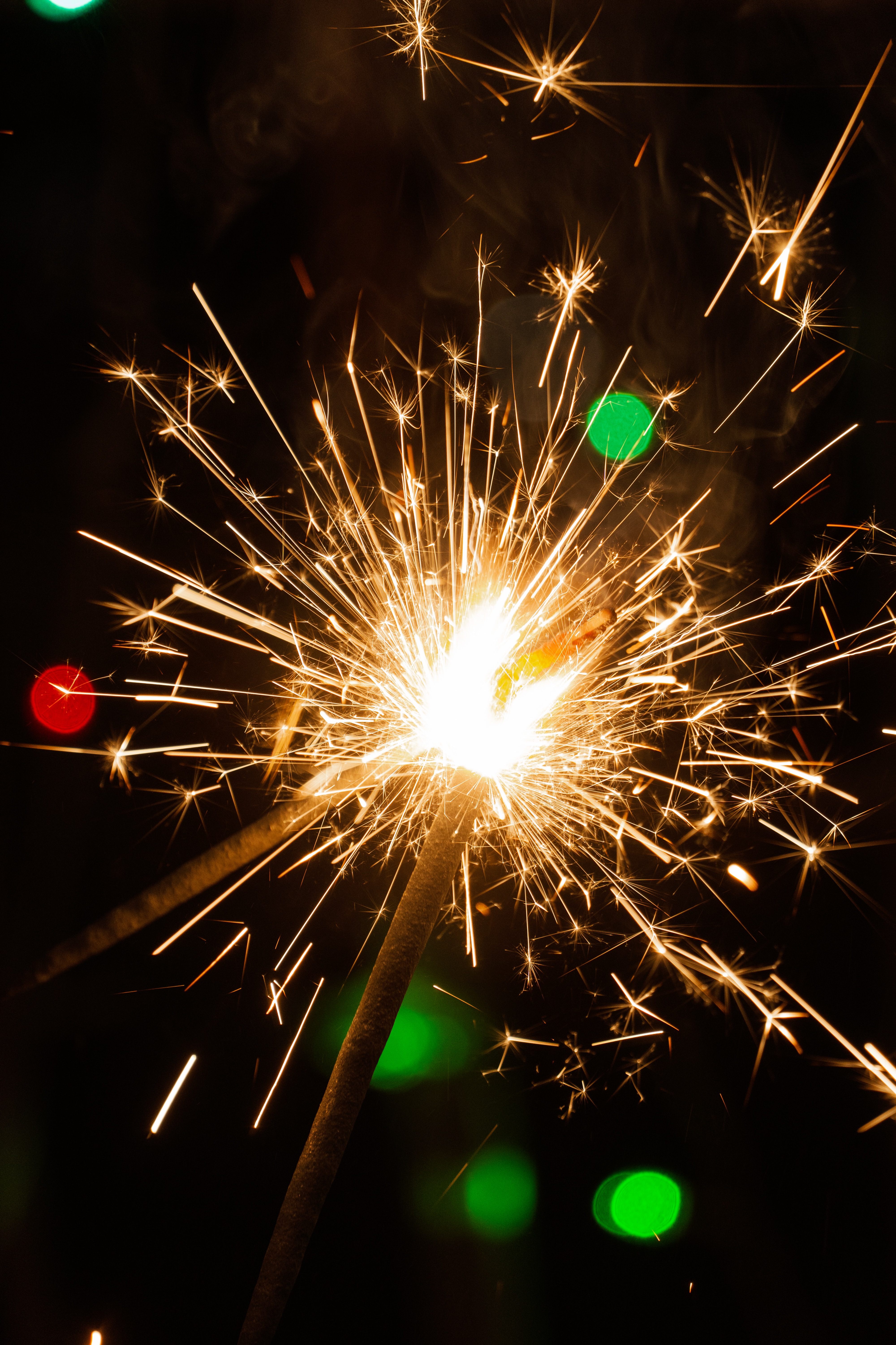 holidays, bengal lights, glare, sparks, holiday, sparklers Full HD