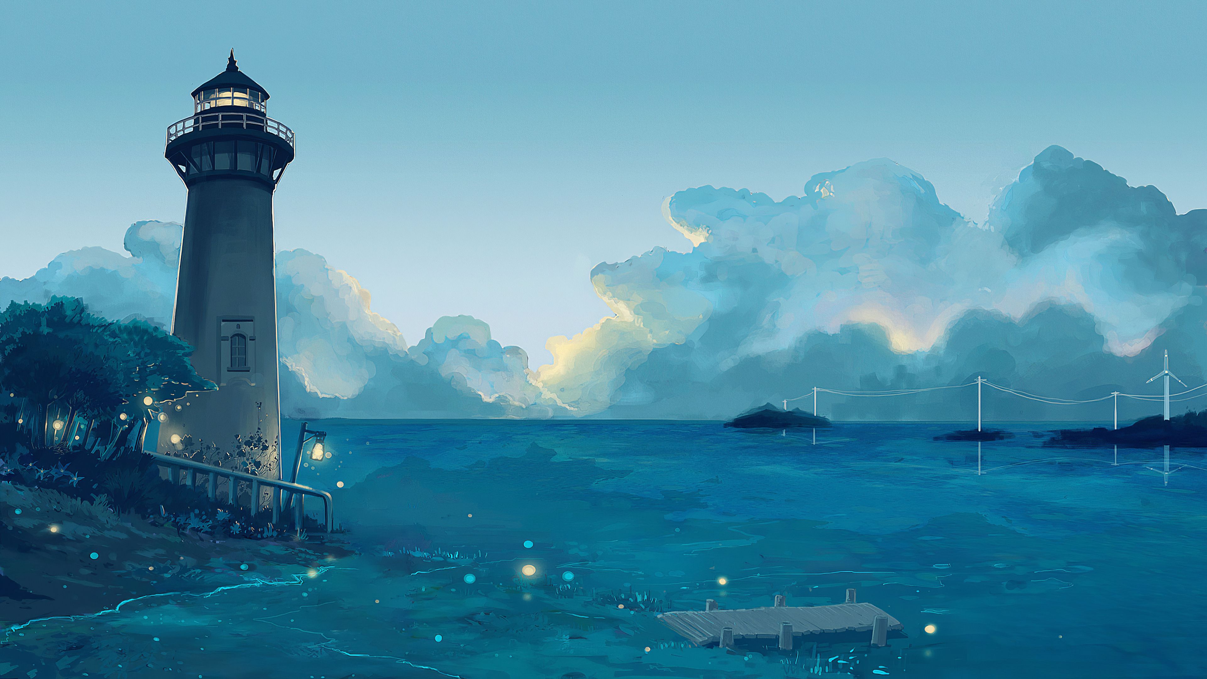 Free download wallpaper Lighthouse, Artistic on your PC desktop