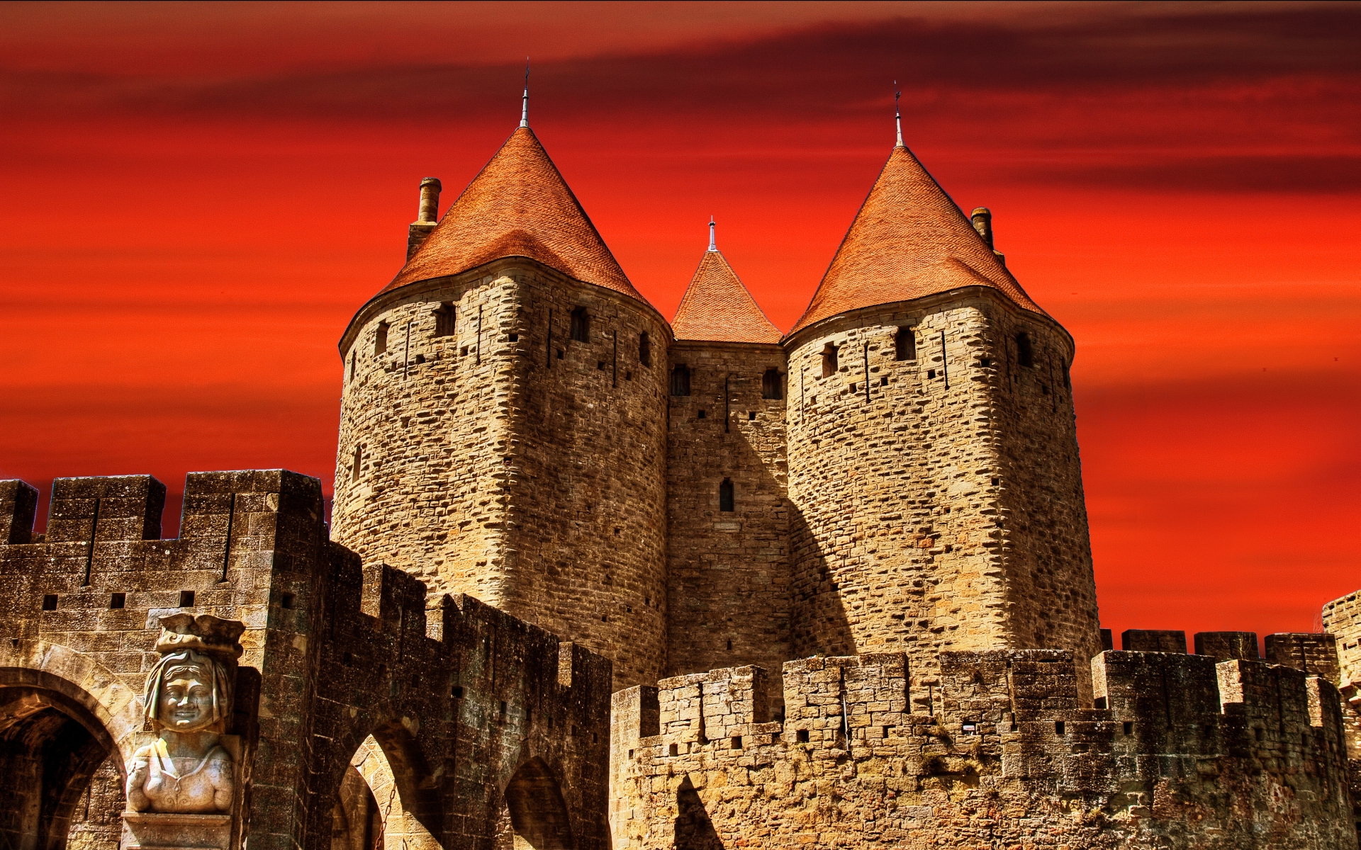 Téléchargez des papiers peints mobile Carcassonne, Construction Humaine, Châteaux gratuitement.