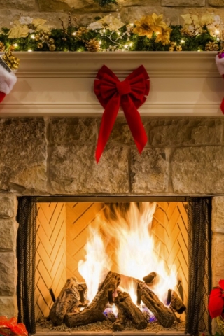 Descarga gratuita de fondo de pantalla para móvil de Navidad, Día Festivo, Chimenea, Adornos De Navidad.