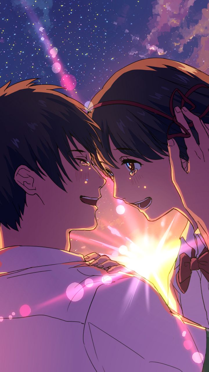 Handy-Wallpaper Animes, Your Name Gestern Heute Und Für Immer, Kimi No Na Wa, Mitsuha Miyamizu, Taki Tachibana kostenlos herunterladen.