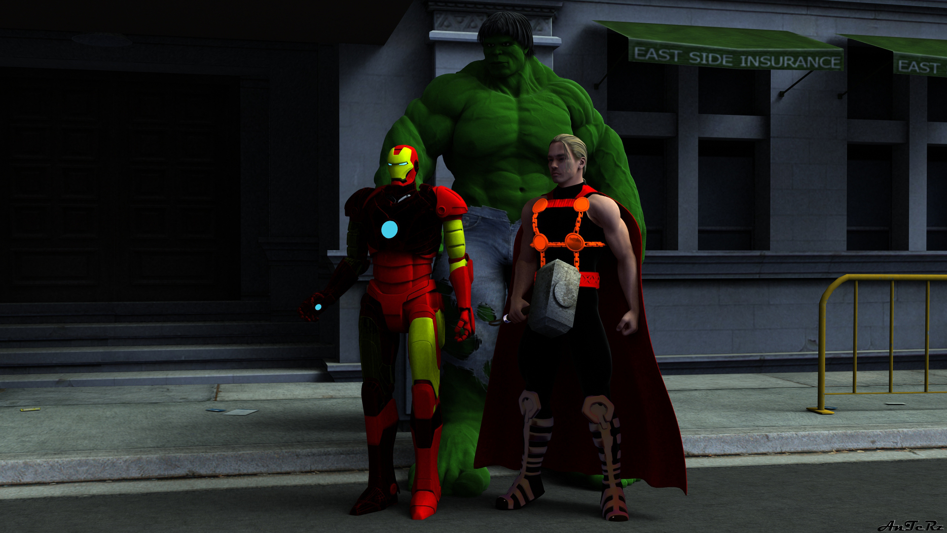 Laden Sie das Hulk, Comics, Ironman, Rächer, Thor, The Avengers-Bild kostenlos auf Ihren PC-Desktop herunter