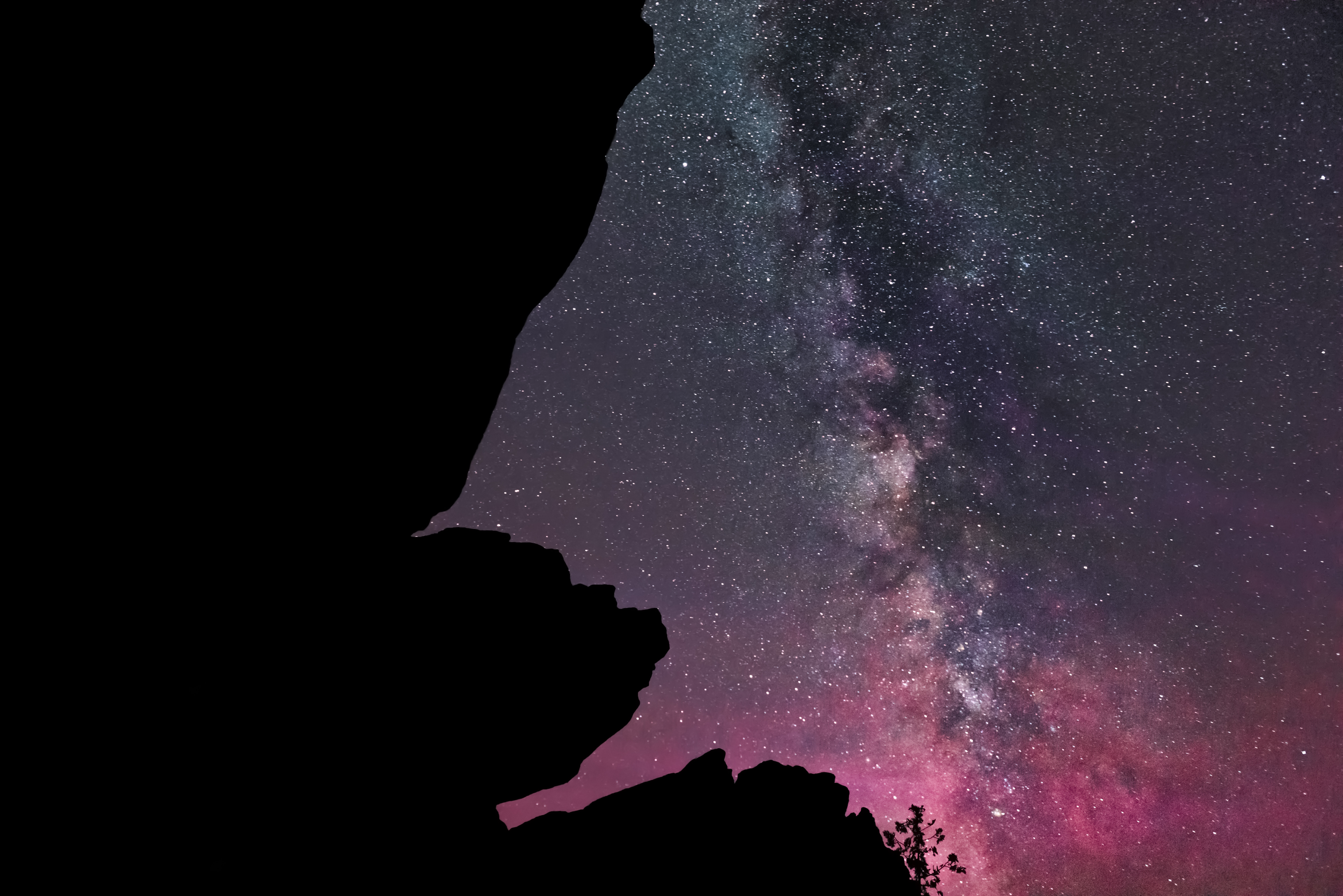 Download mobile wallpaper Rocks, Stars, Starry Sky, Night, Dark for free.
