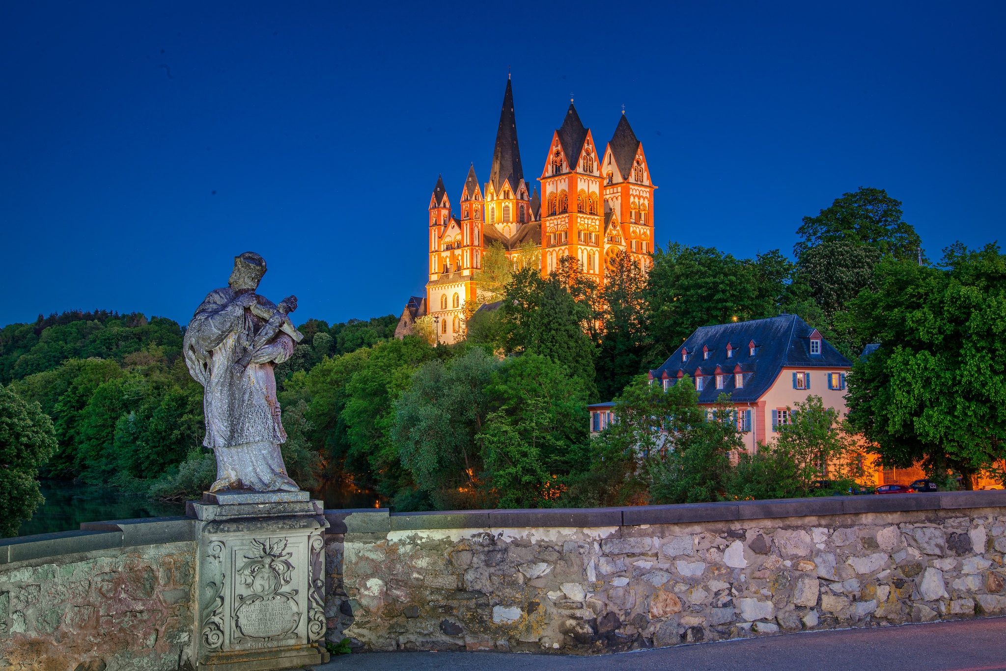 Free download wallpaper House, Bridge, Statue, Germany, Cathedral, Religious, Cathedrals on your PC desktop