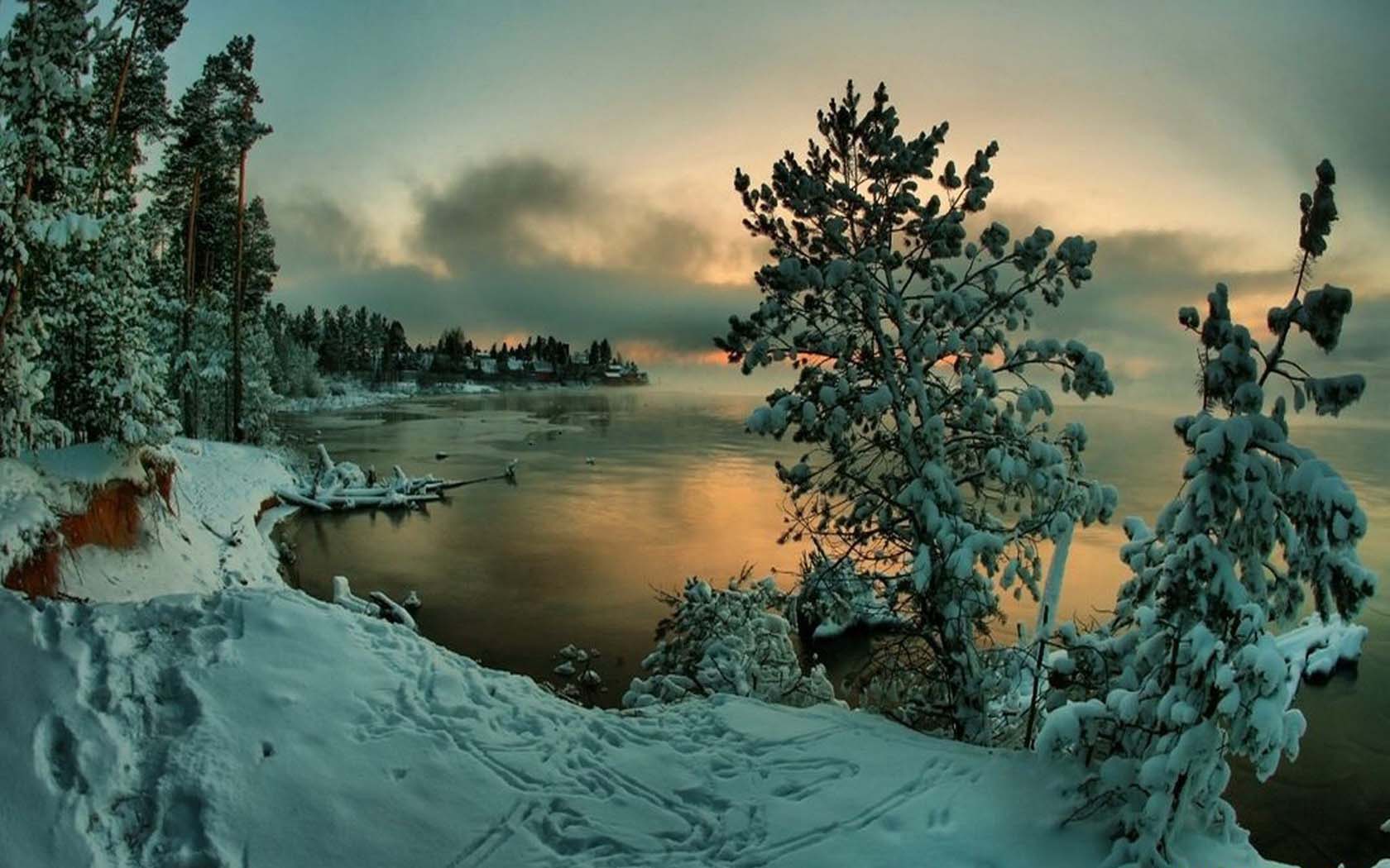 Laden Sie das Winter, Schnee, See, Baum, Erde, Wolke, Erde/natur-Bild kostenlos auf Ihren PC-Desktop herunter