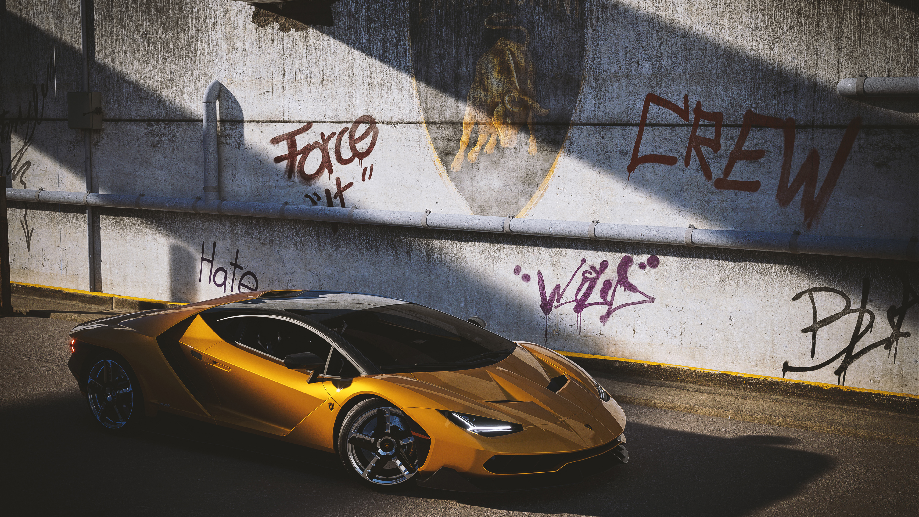 Free download wallpaper Lamborghini, Car, Supercar, Lamborghini Centenario, Vehicles, Yellow Car on your PC desktop