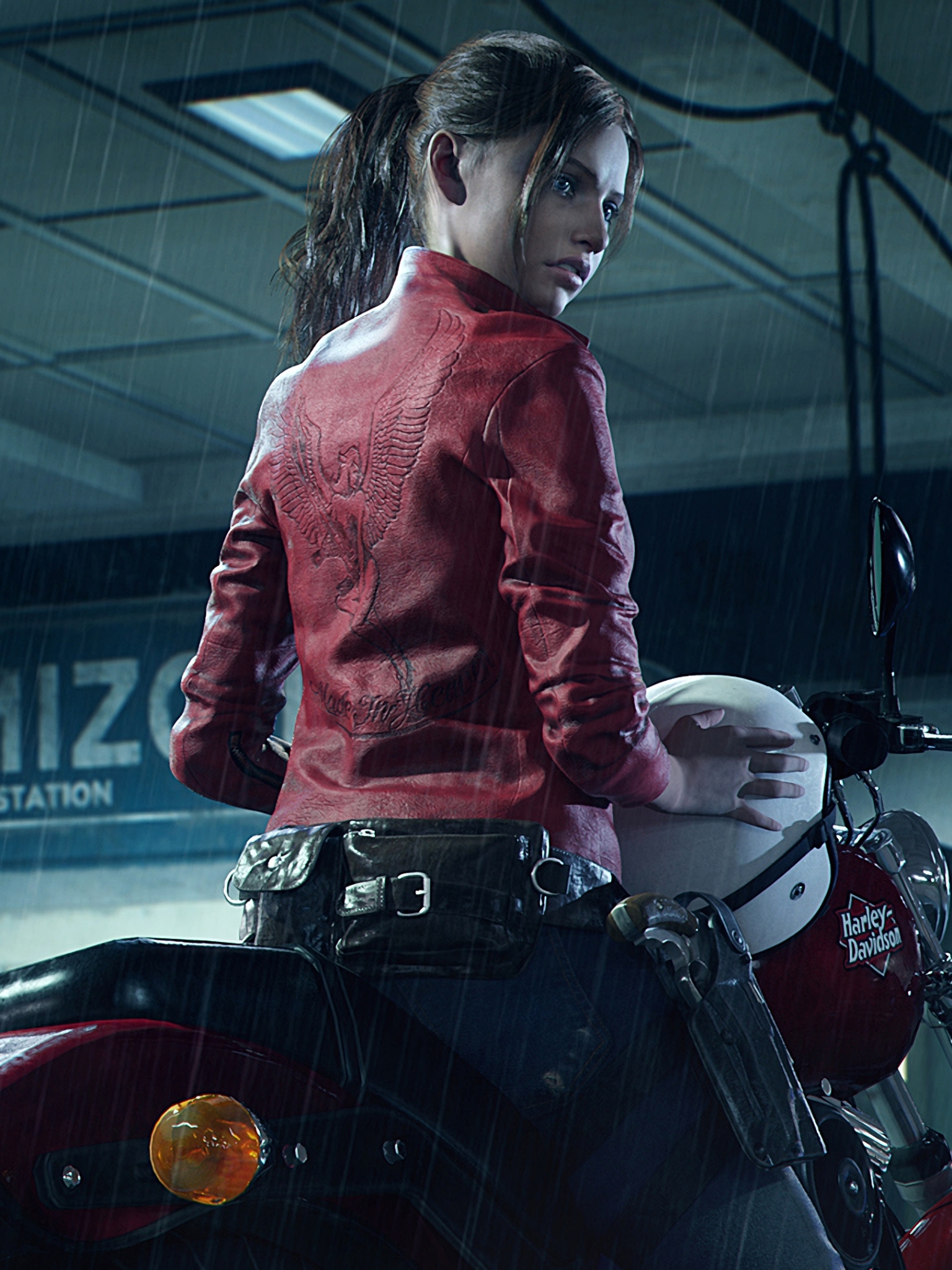 Laden Sie das Resident Evil, Harley Davidson, Computerspiele, Claire Rotfeld, Resident Evil 2 (2019)-Bild kostenlos auf Ihren PC-Desktop herunter