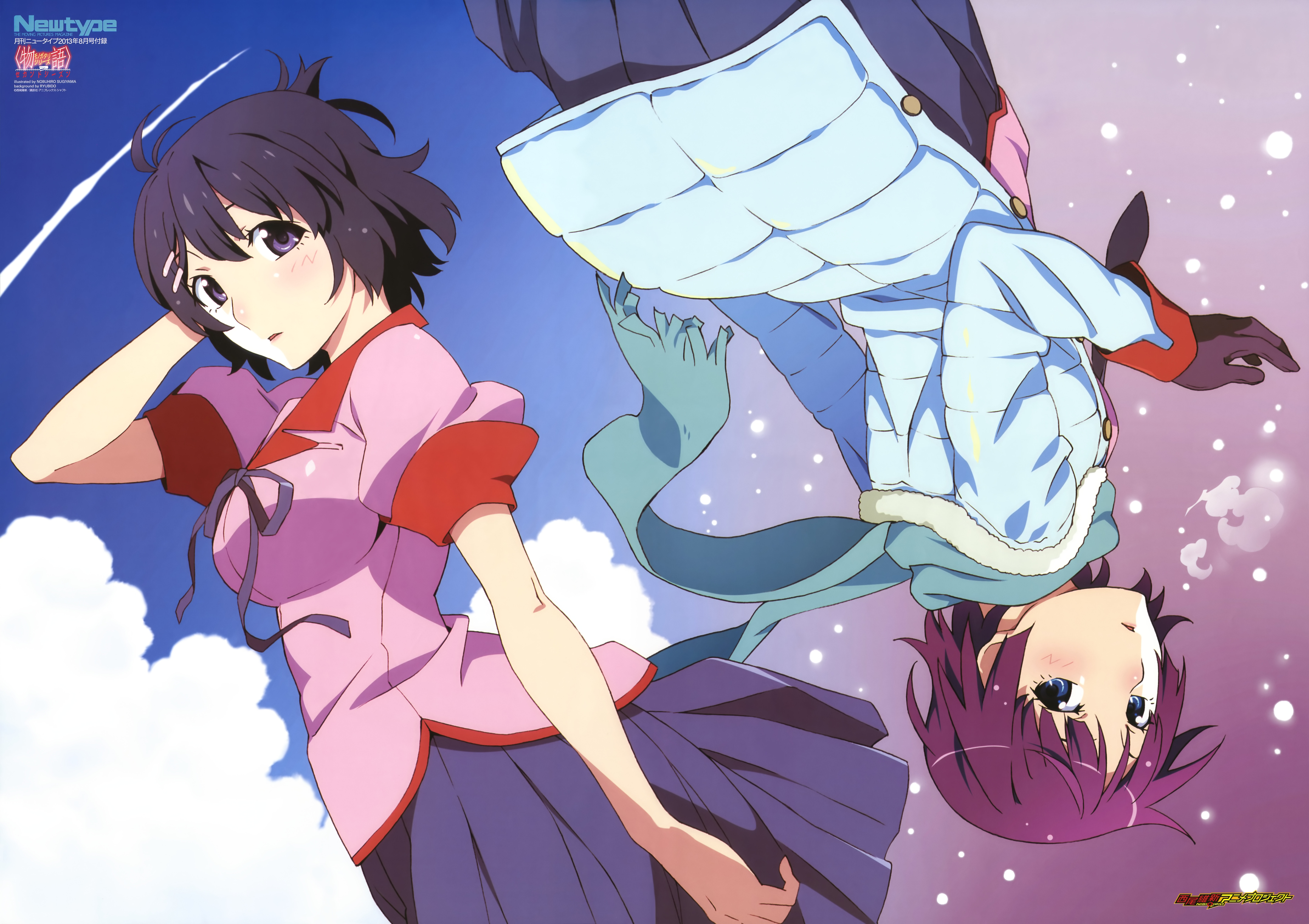 Baixar papel de parede para celular de Anime, Monogatari (Série), Hitagi Senjogahara, Série Monogatari: Segunda Temporada, Tsubasa Hanekawa gratuito.