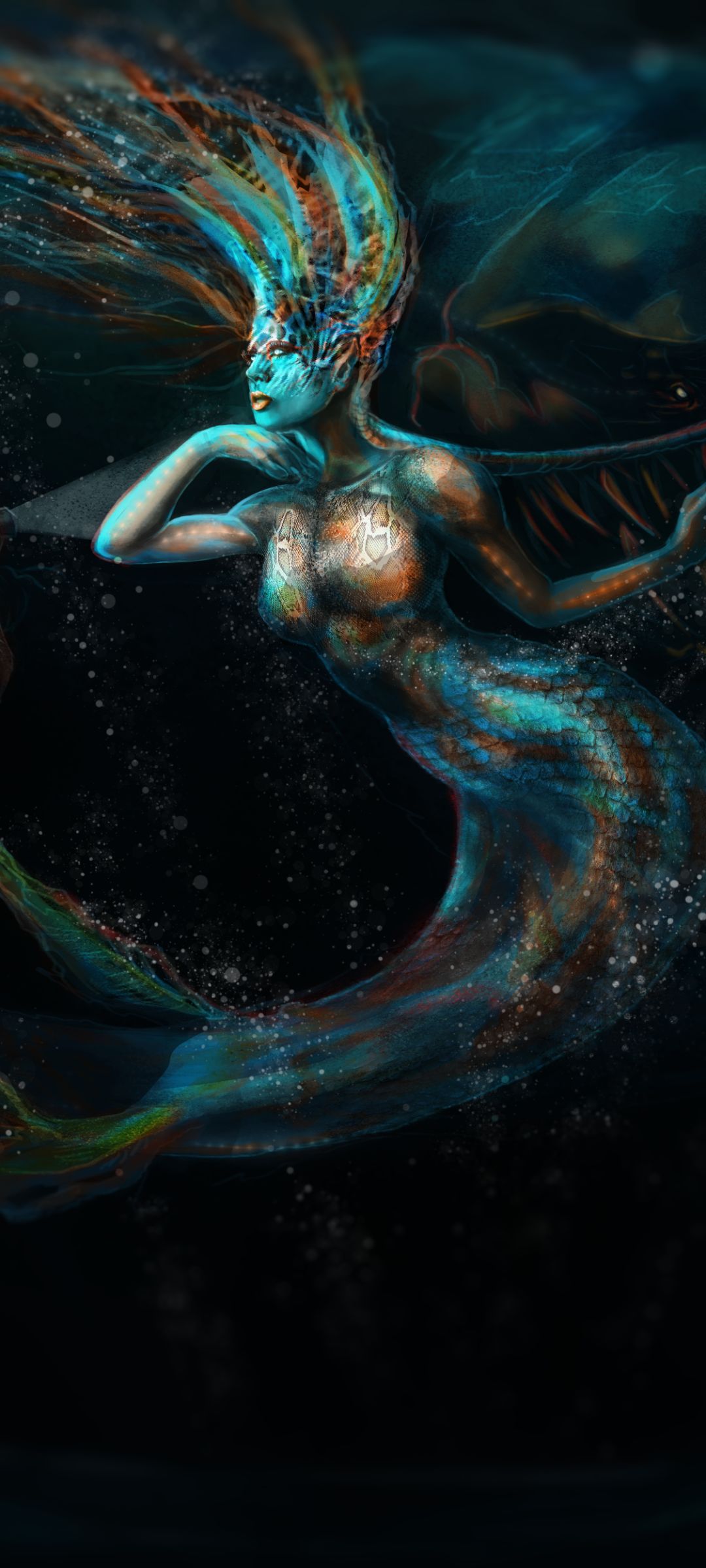 Download mobile wallpaper Fantasy, Underwater, Mermaid for free.