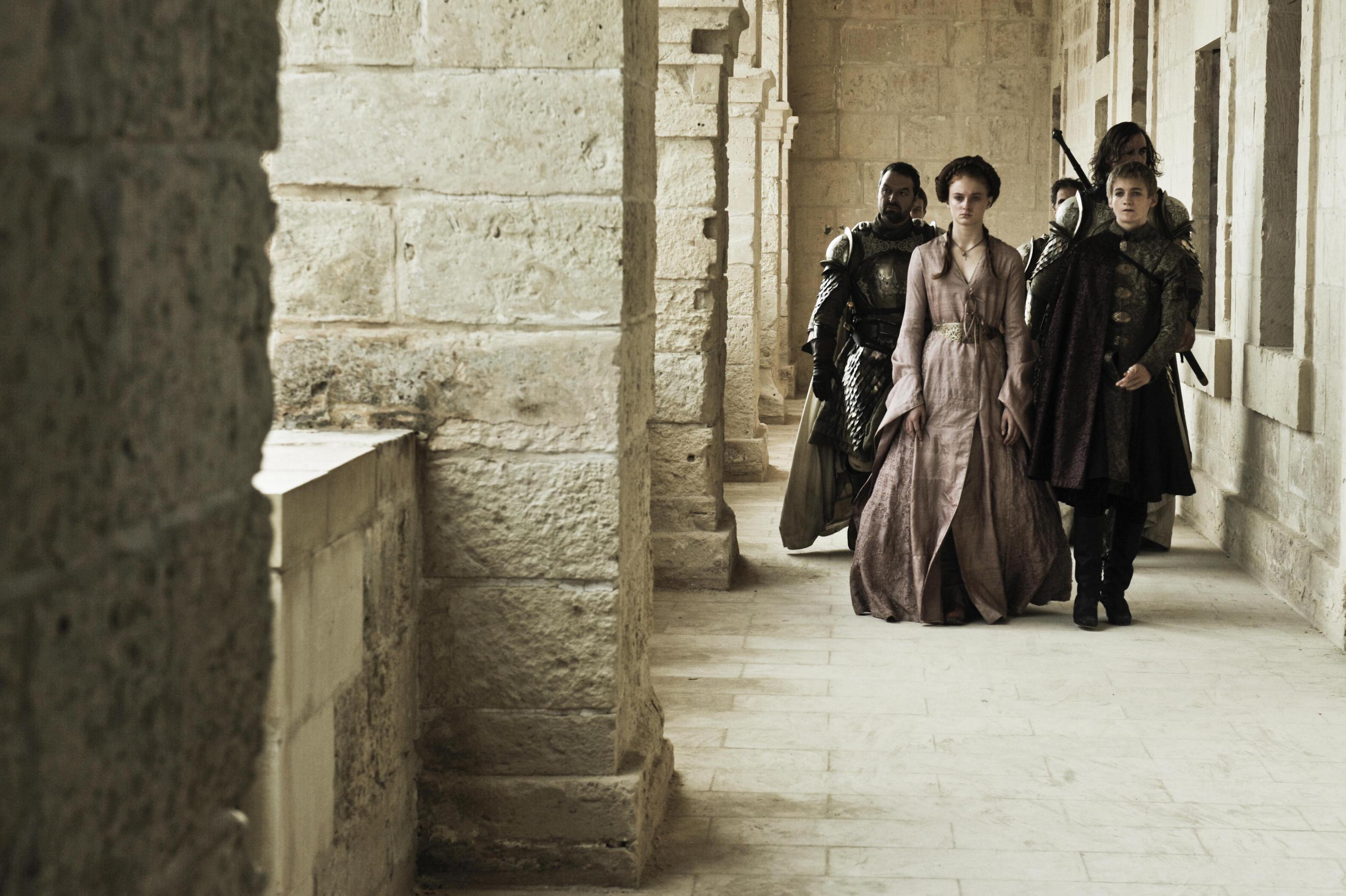 Laden Sie das Fernsehserien, Game Of Thrones: Das Lied Von Eis Und Feuer, Sansa Stark, Sophie Turner, Joffrey Baratheon-Bild kostenlos auf Ihren PC-Desktop herunter