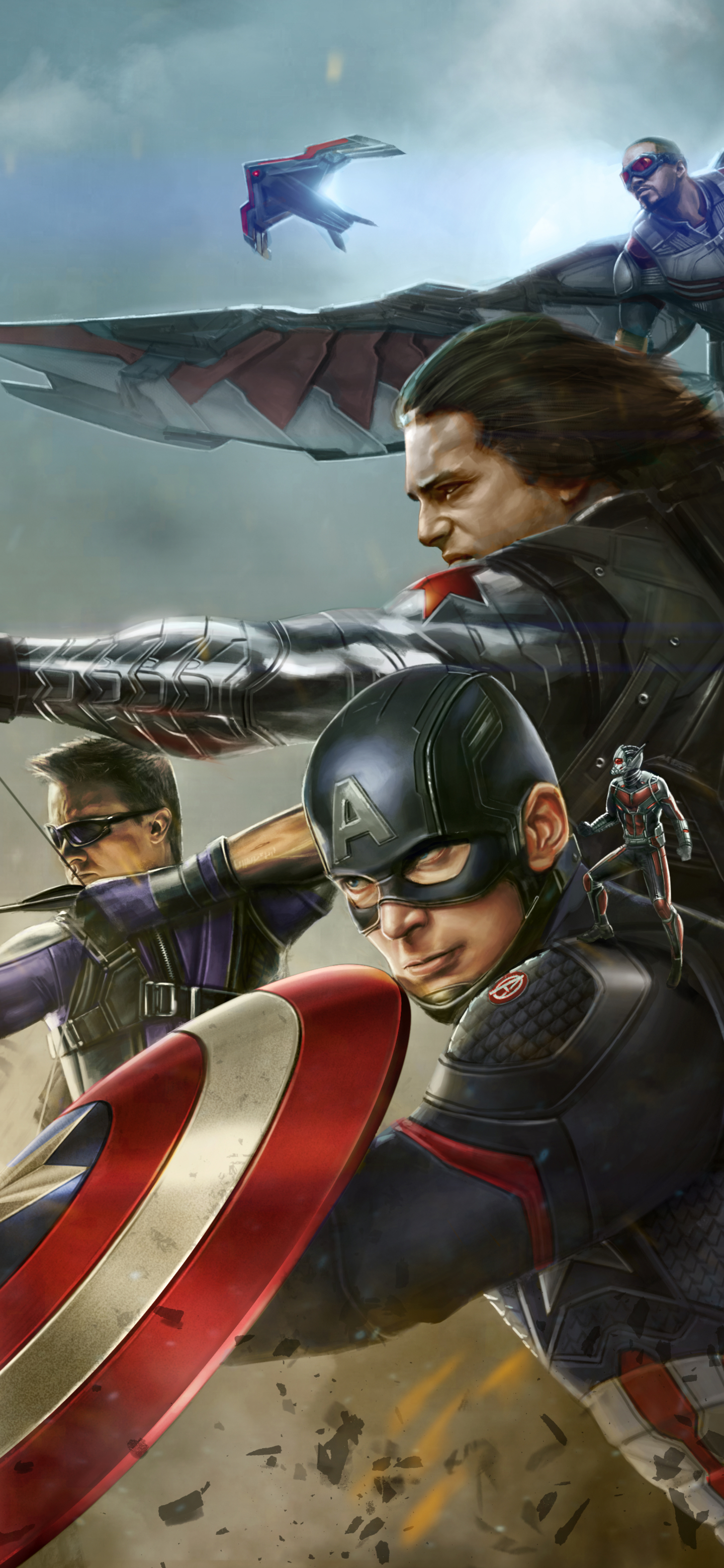 Free download wallpaper Captain America, Movie, Hawkeye, Falcon (Marvel Comics), Winter Soldier, Ant Man, Captain America: Civil War on your PC desktop
