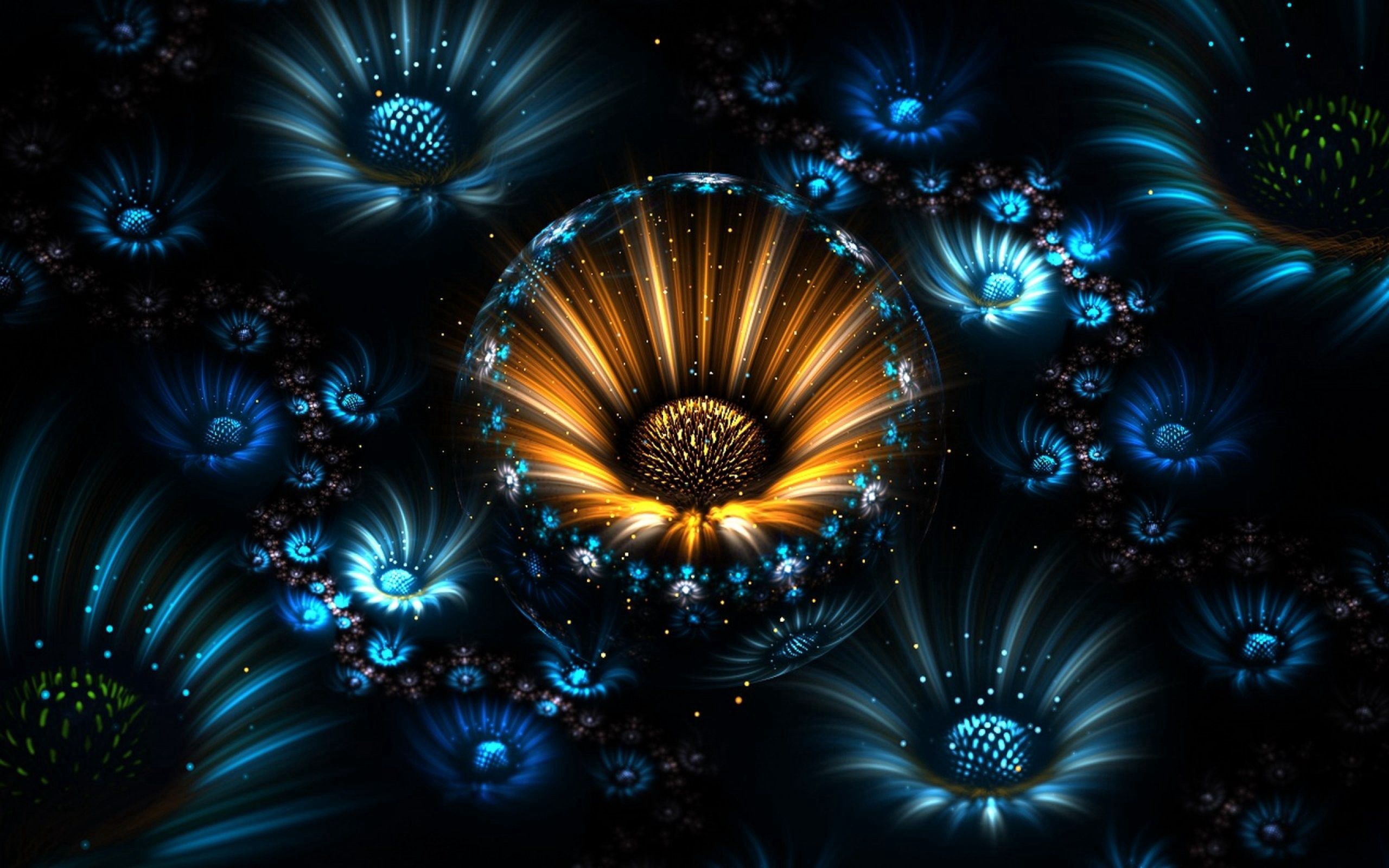 Free download wallpaper Abstract, Flowers, Fractal on your PC desktop