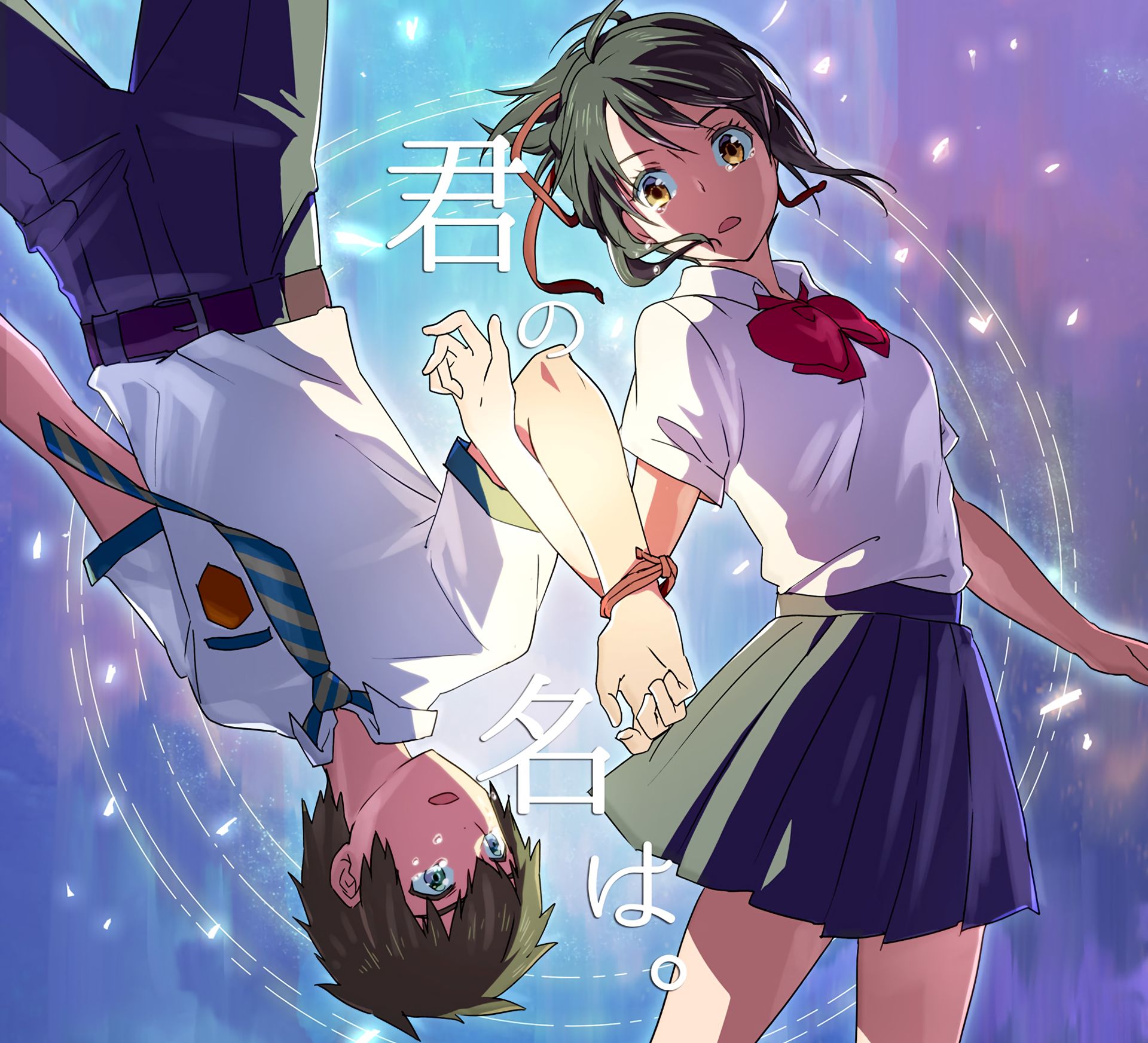 Download mobile wallpaper Anime, Your Name, Kimi No Na Wa, Mitsuha Miyamizu, Taki Tachibana for free.
