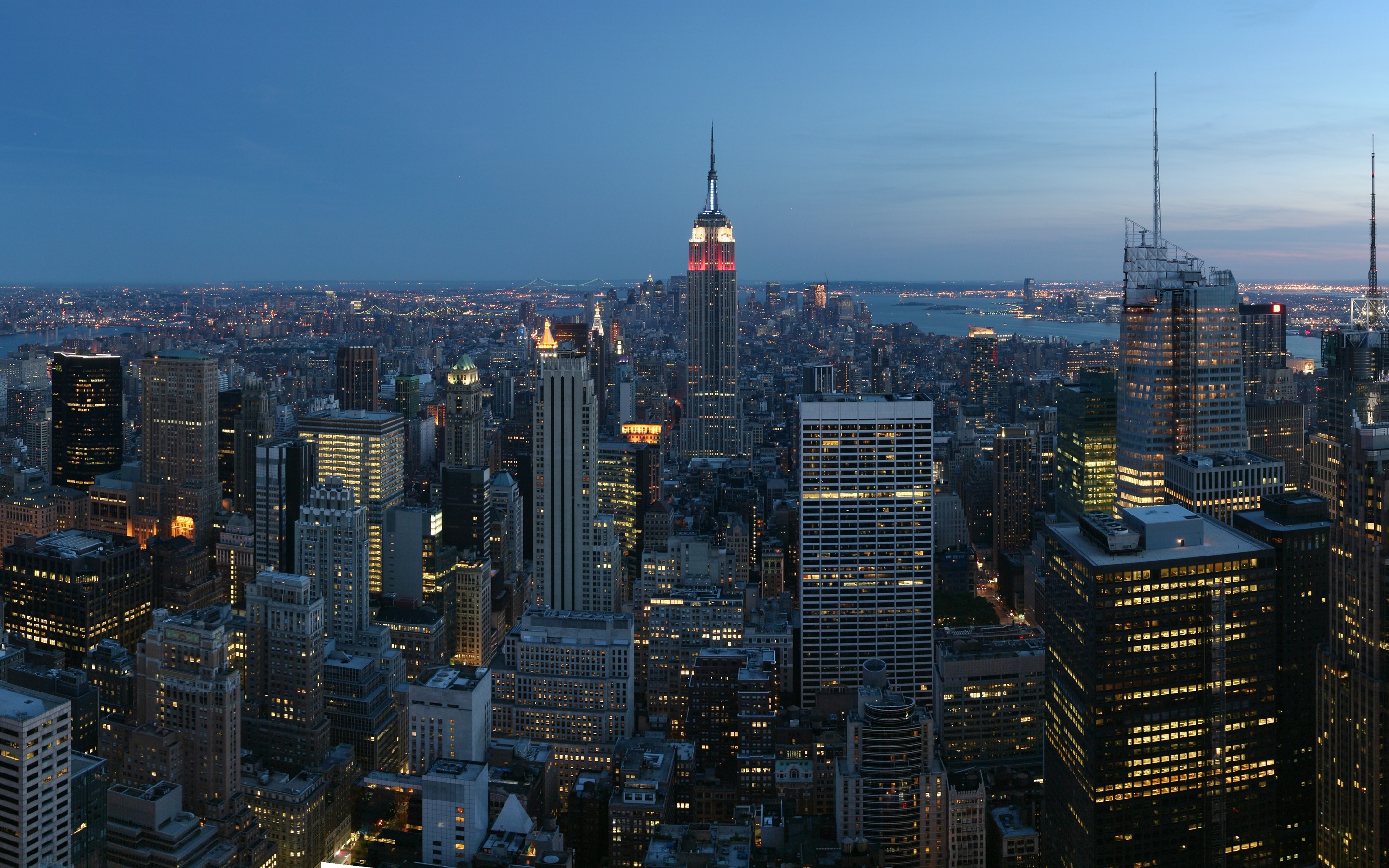 271610 завантажити шпалери хмарочос, створено людиною, нью йорк, архітектура, будівля, міський пейзаж, емпайр стейт білдінг, світло, манхеттен, ніч, міста - заставки і картинки безкоштовно