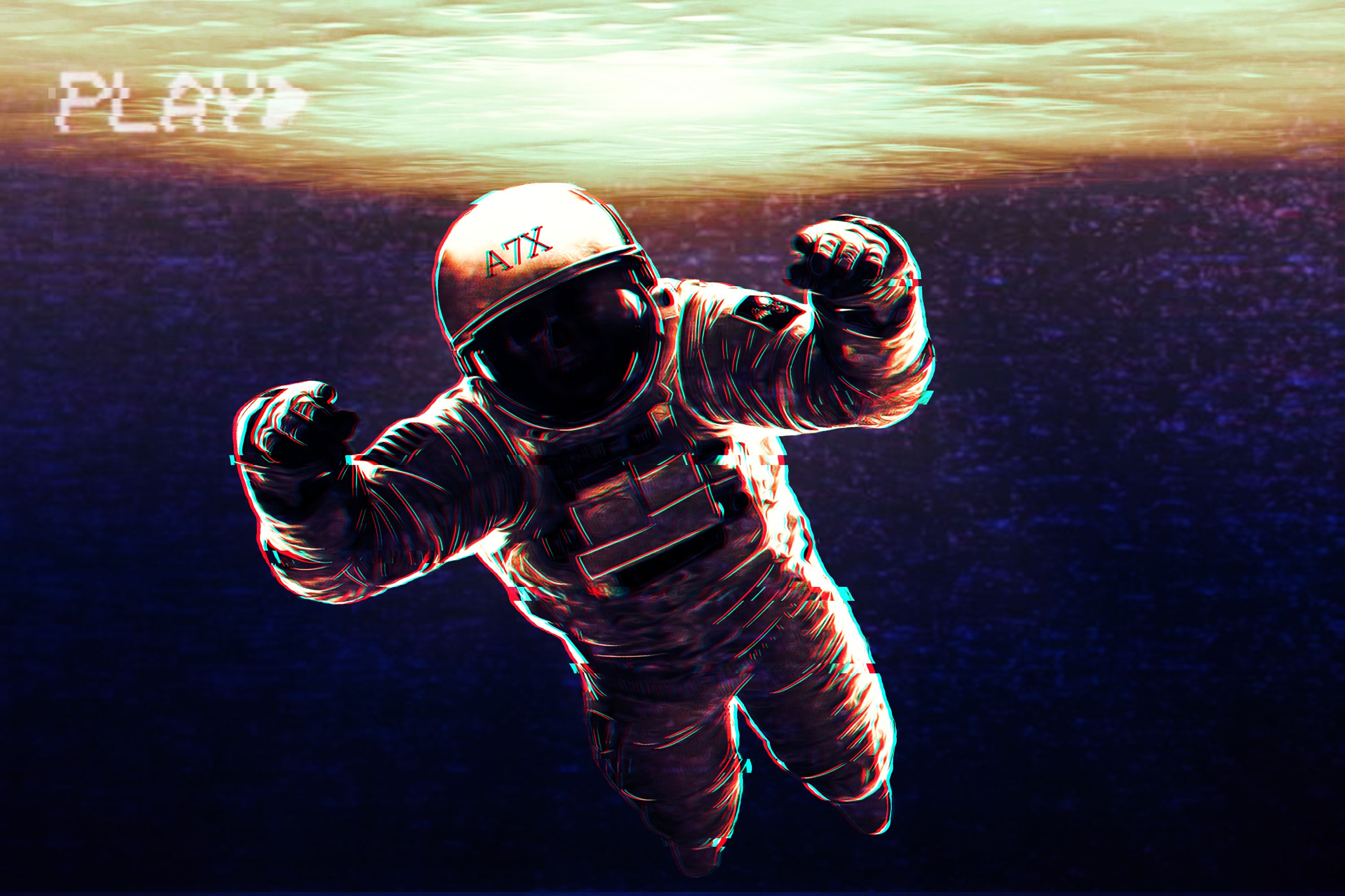 Скачать обои бесплатно Ретро, Астронавт, Научная Фантастика картинка на рабочий стол ПК