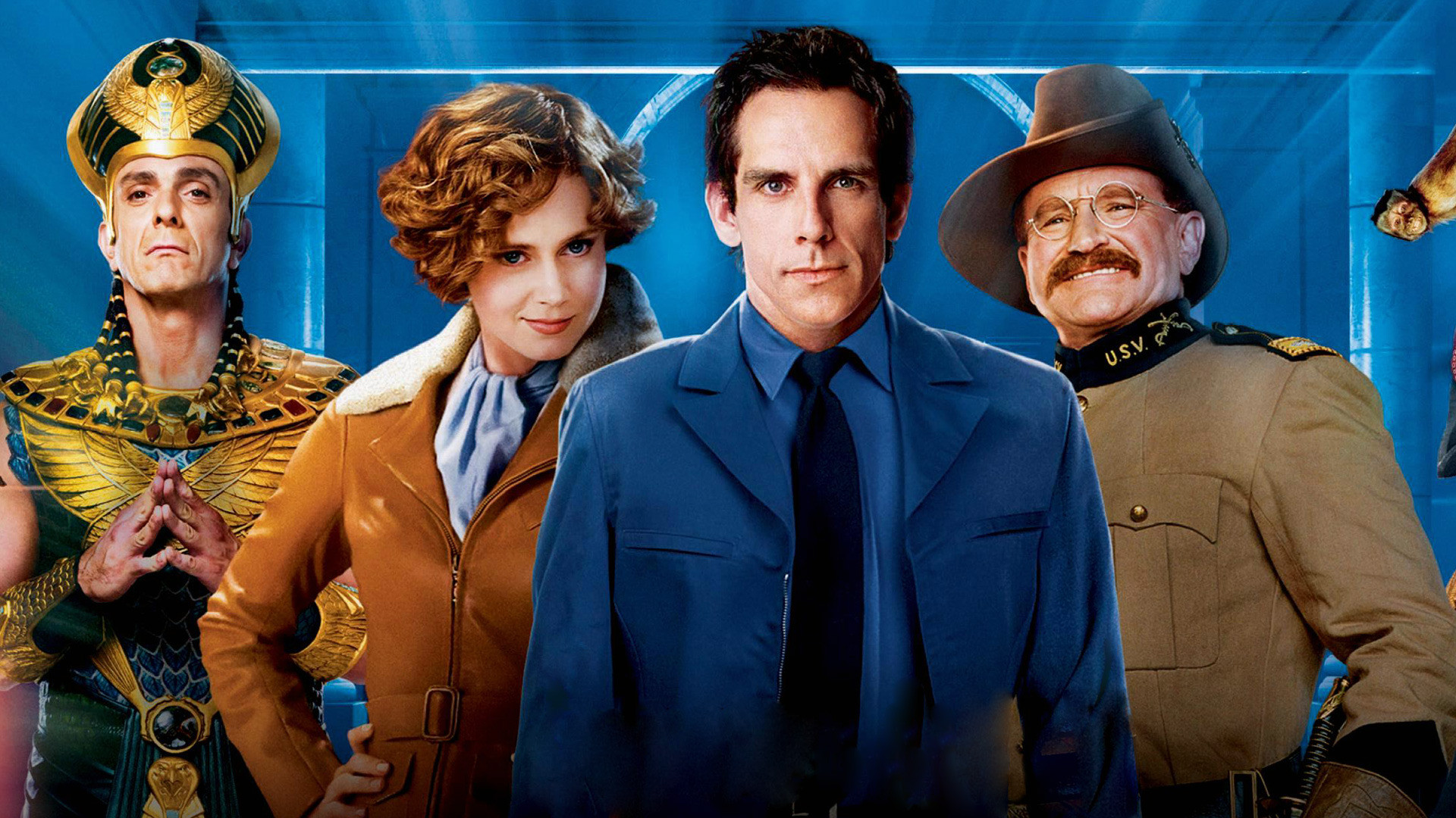 movie, night at the museum: battle of the smithsonian, ben stiller, larry daley, robin williams, teddy roosevelt