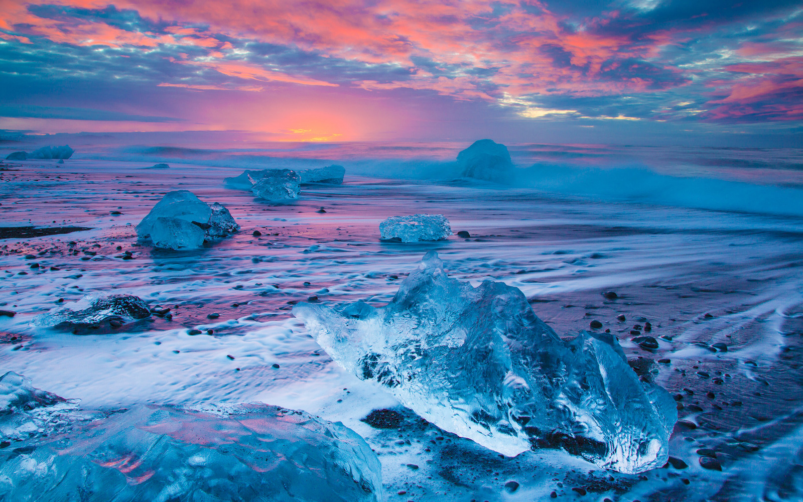 Baixe gratuitamente a imagem Inverno, Céu, Gelo, Praia, Islândia, Terra/natureza na área de trabalho do seu PC