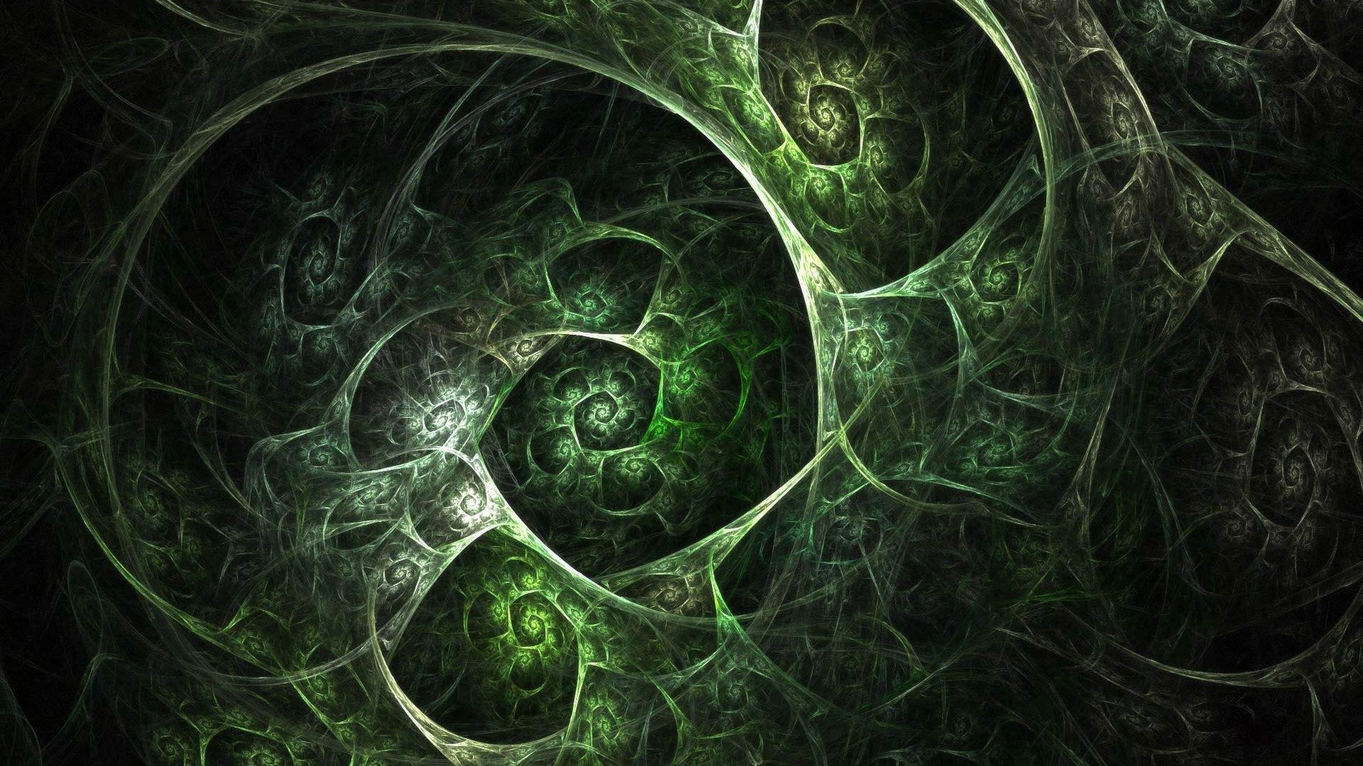 abstract, smoke, black, green, grid, cells QHD