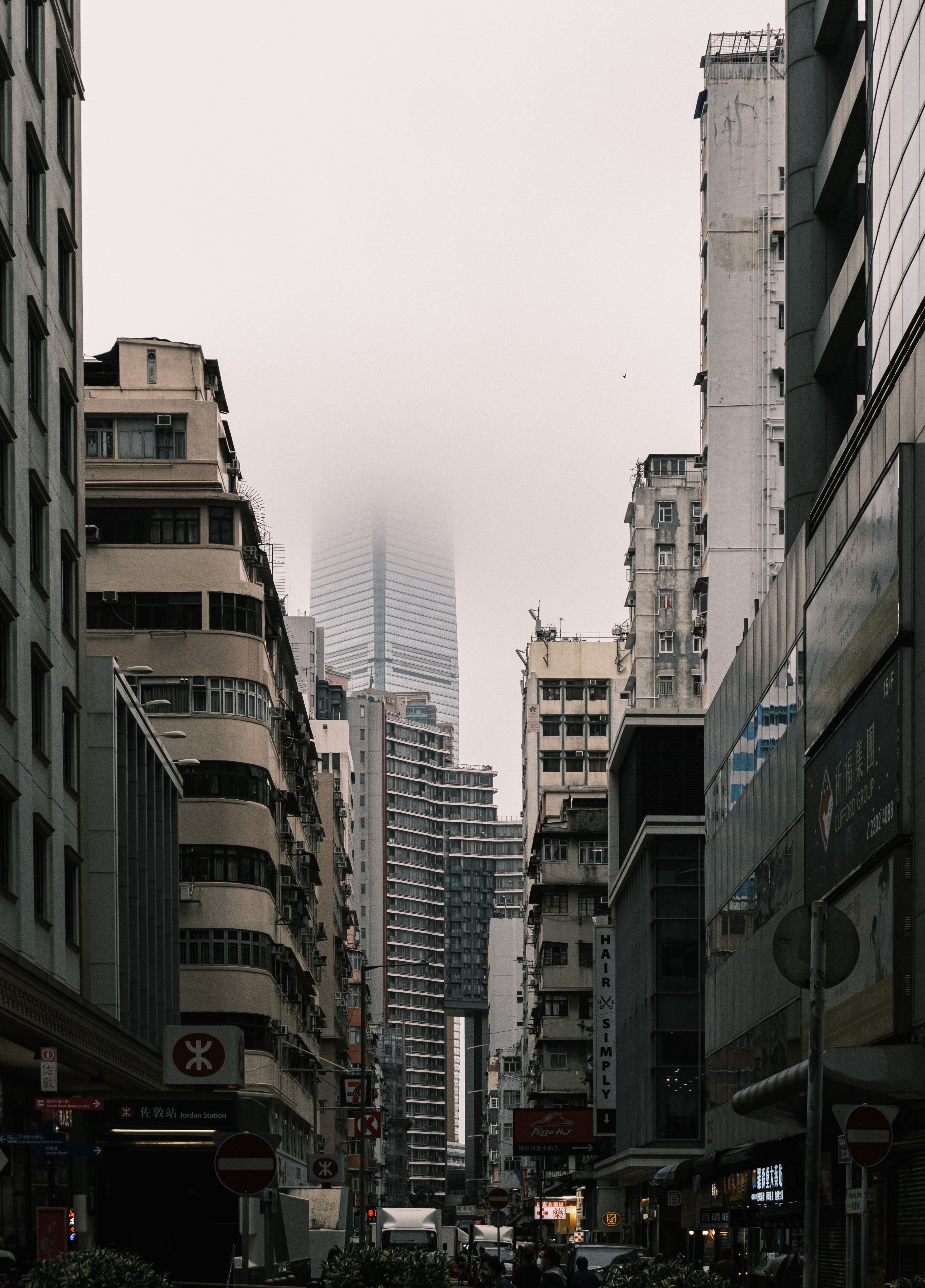 Download mobile wallpaper Fog, Cities, City, Building, Skyscraper for free.