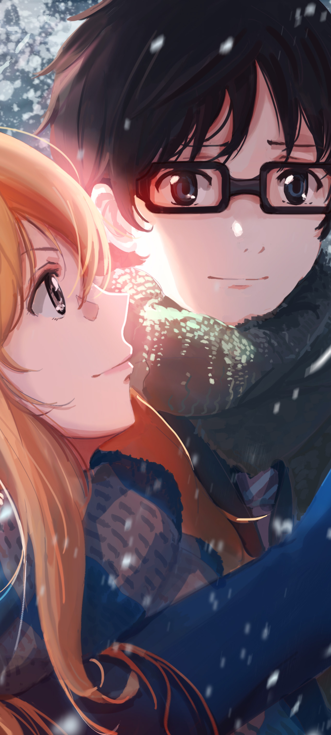 Download mobile wallpaper Anime, Cat, Kousei Arima, Kaori Miyazono, Your Lie In April for free.