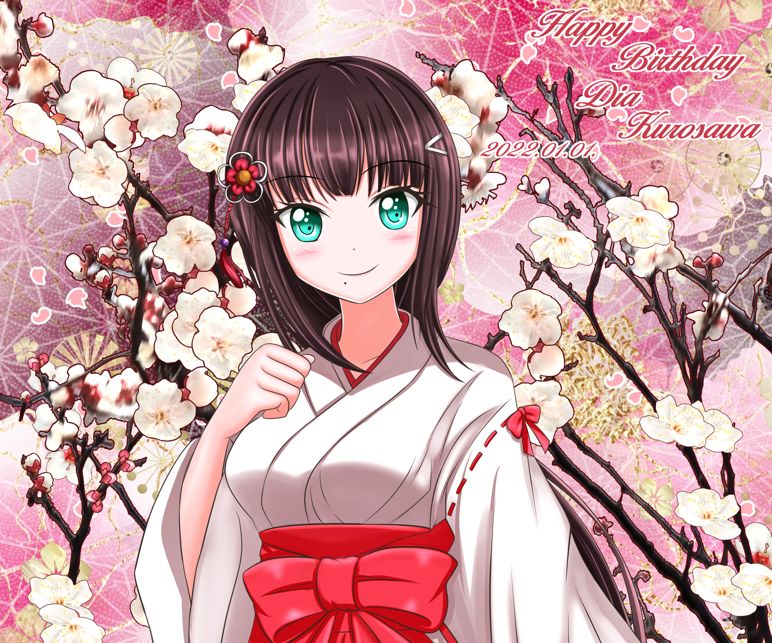 Descarga gratuita de fondo de pantalla para móvil de Kimono, Animado, ¡ama Vive!, Rabu Raibu Sanshain, Dia Kurosawa.