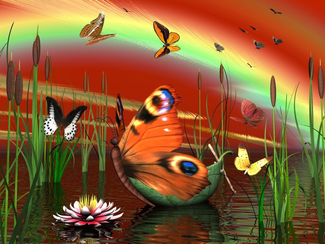 Téléchargez des papiers peints mobile Insectes, Dessins, Papillons gratuitement.