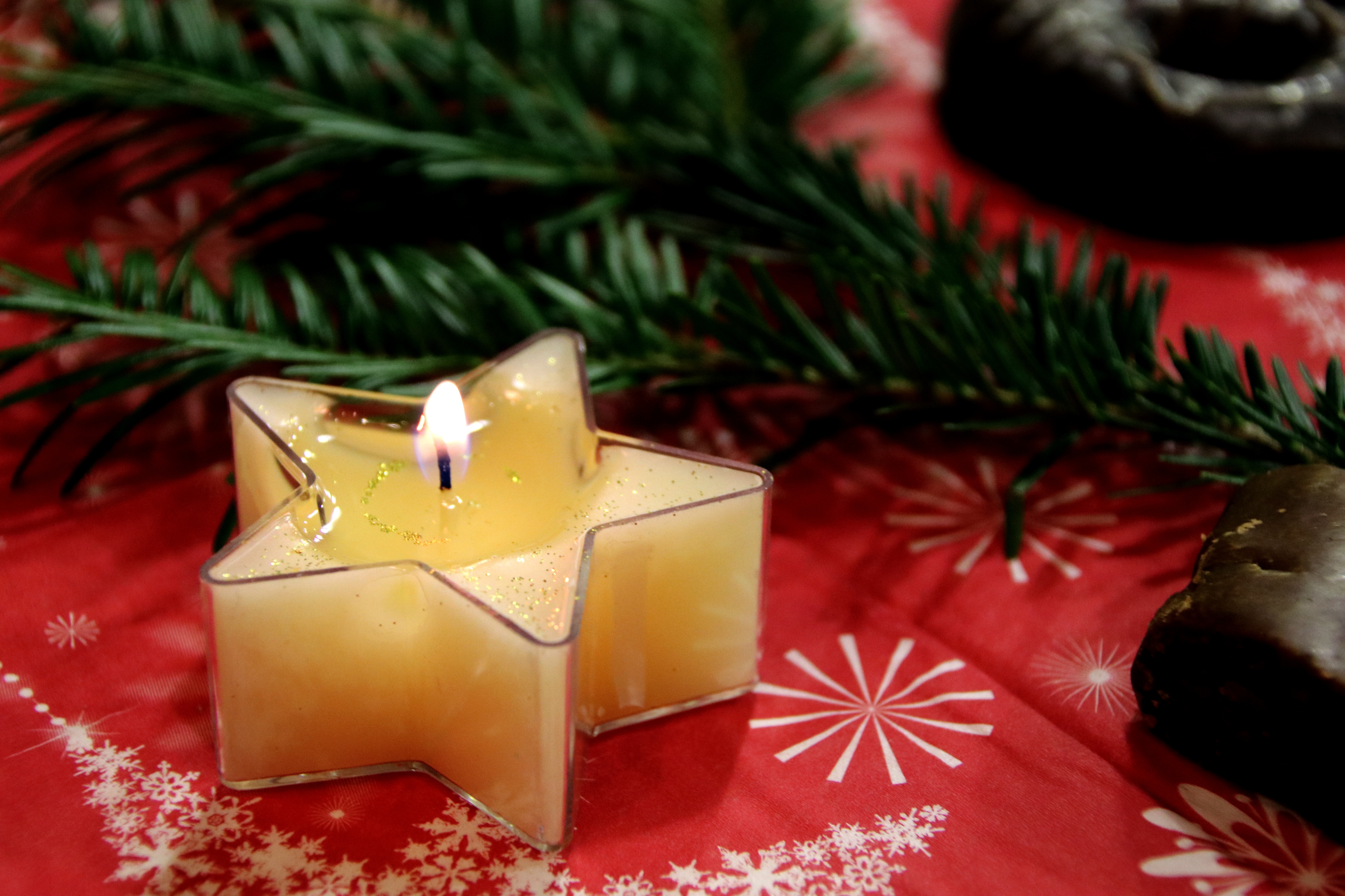 Free HD candle, holidays, christmas, branch, star