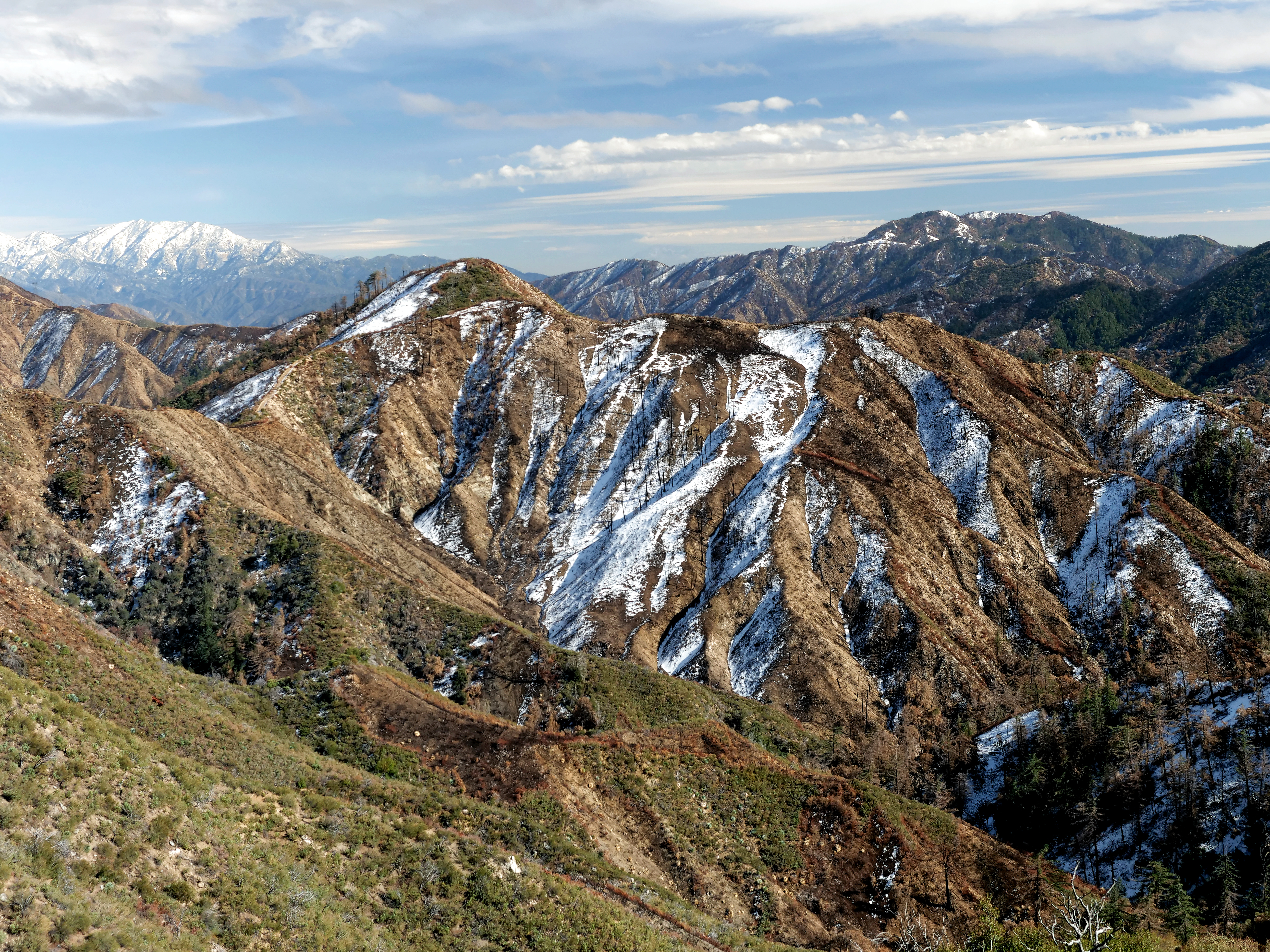 landscape, nature, mountains, snow, vertex, top, mountain range HD wallpaper