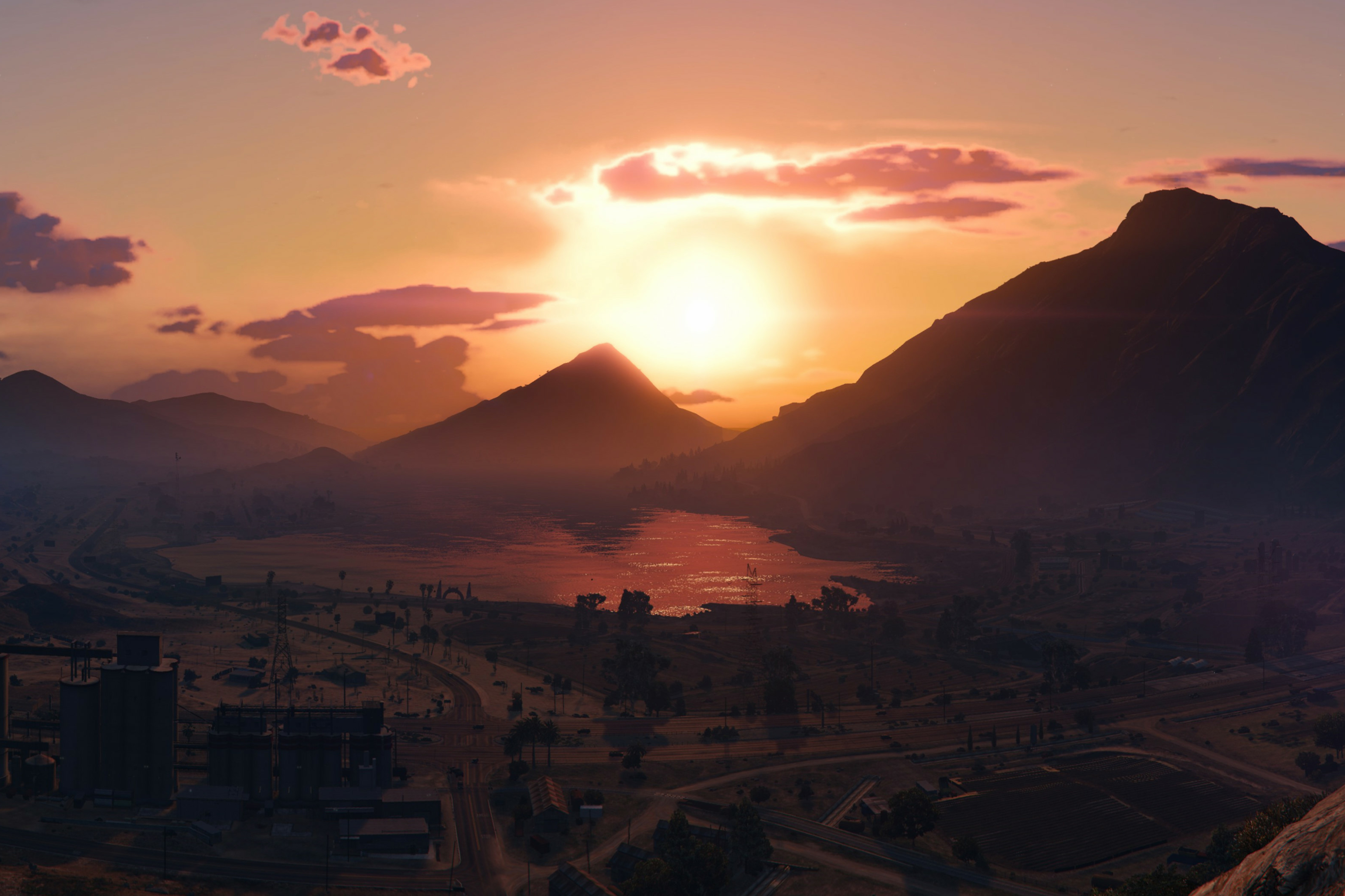 Téléchargez gratuitement l'image Montagne, Ciel, Soleil, Jeux Vidéo, Grand Theft Auto, Grand Theft Auto V sur le bureau de votre PC