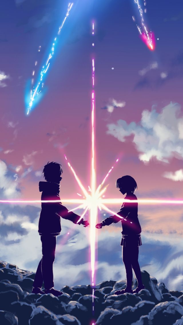 Handy-Wallpaper Animes, Your Name Gestern Heute Und Für Immer, Kimi No Na Wa, Mitsuha Miyamizu, Taki Tachibana kostenlos herunterladen.